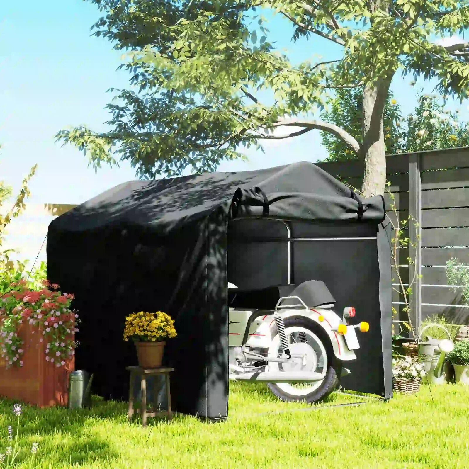 Waterproof Bike Storage Tent 2.2x1.6 m Outdoor Garden Shed with Zip Door Shelter - Home and Garden Furniture Shop - #rustic - furniture#
