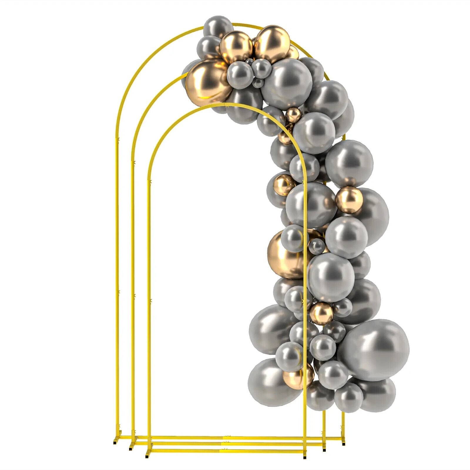 Wedding Arch Frame Set of 3 Metal Backdrop Balloon Arch Stand 2.2 2.1 1.8 m - Home and Garden Furniture Shop - #rustic - furniture#