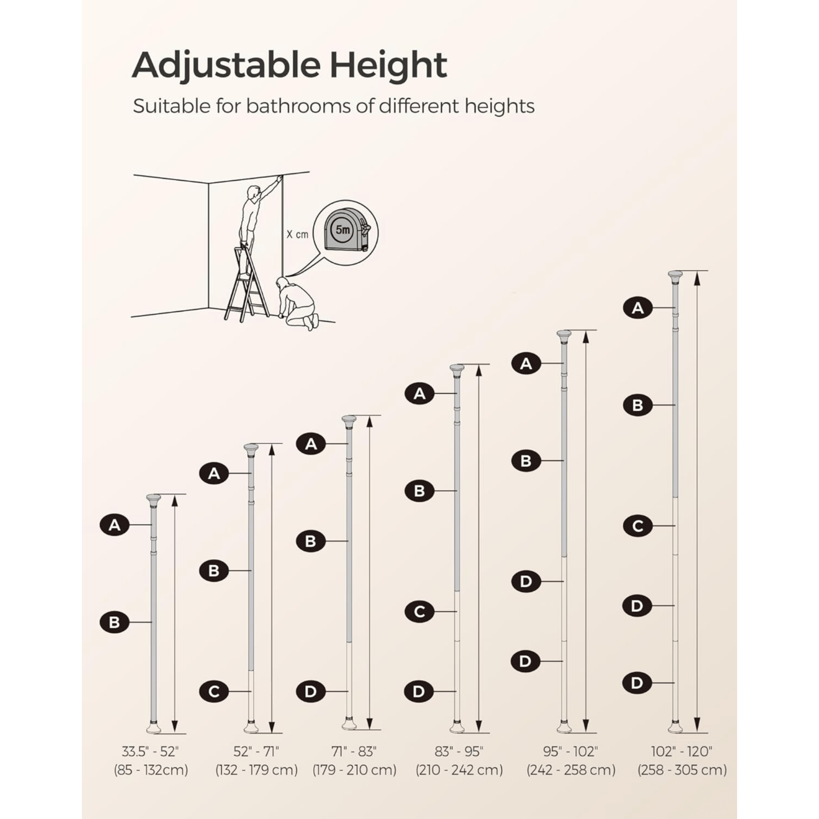 White Adjustable Corner Bathroom Shelf Shower Caddy Storage Telescopic Pole Unit - Home and Garden Furniture Shop - rustic - furniture