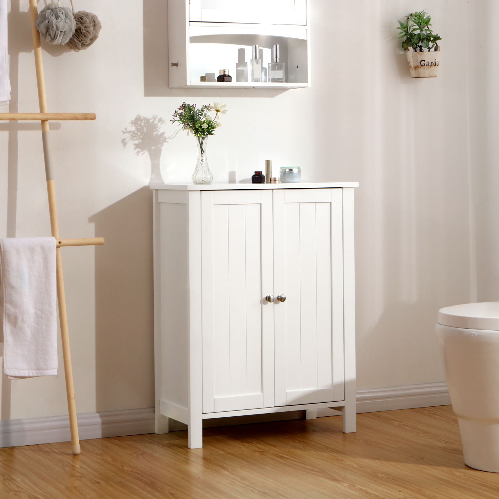 White Bathroom Cabinet Door Bedroom Nursery Cupboard Slim Bathroom Storage Unit - Home and Garden Furniture Shop - rustic - furniture