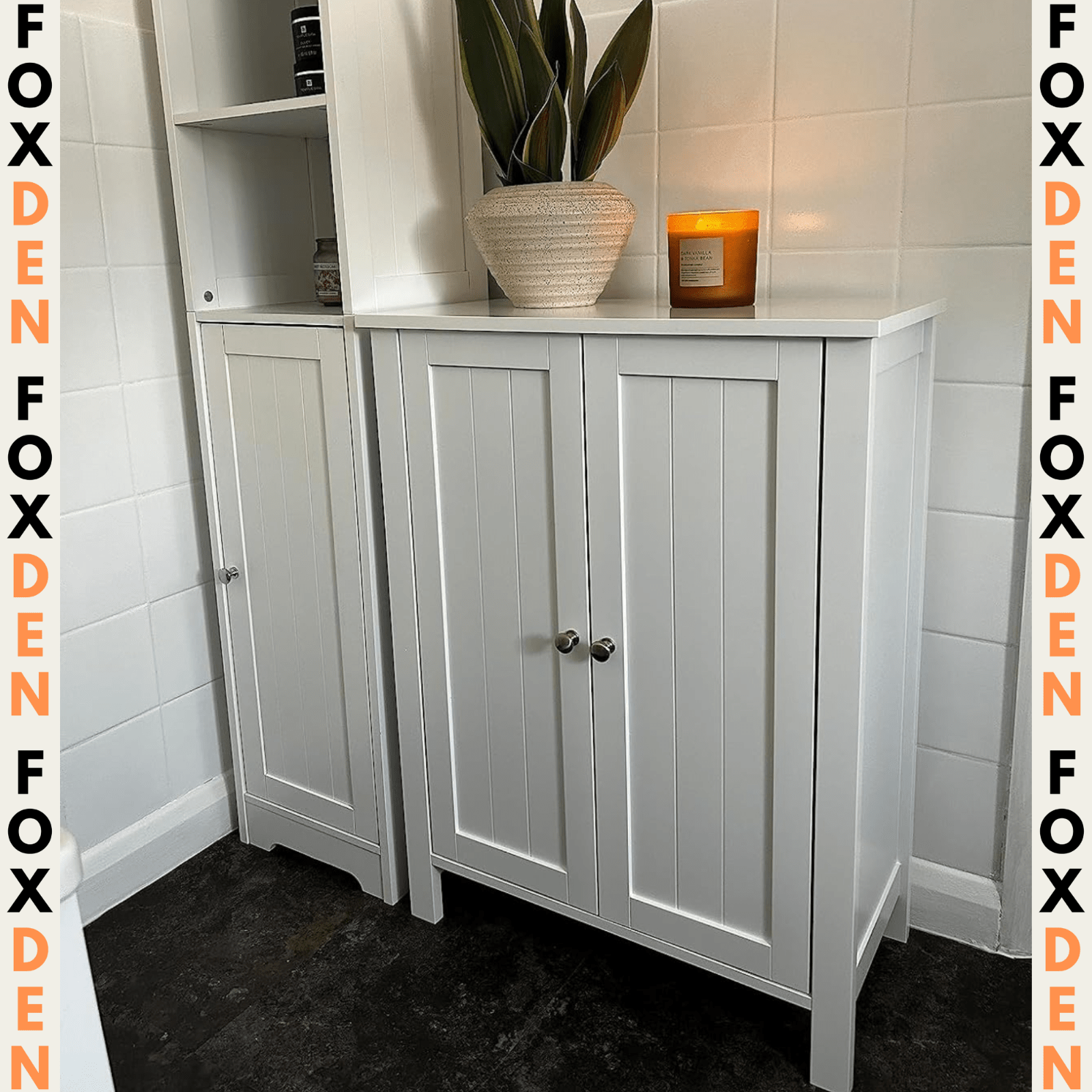 White Bathroom Cabinet Door Bedroom Nursery Cupboard Slim Bathroom Storage Unit - Home and Garden Furniture Shop - rustic - furniture