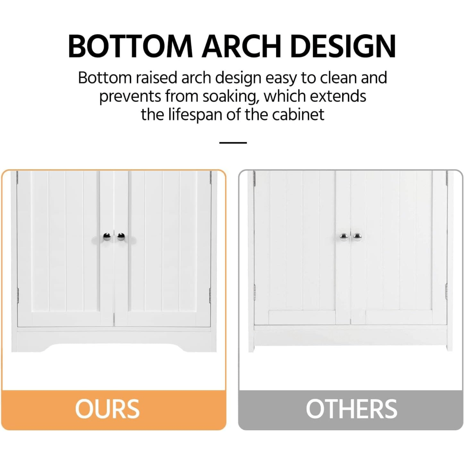 White Bathroom Under Sink Cabinet Basin Storage Unit Floor Cupboard Furniture - Home and Garden Furniture Shop - rustic - furniture