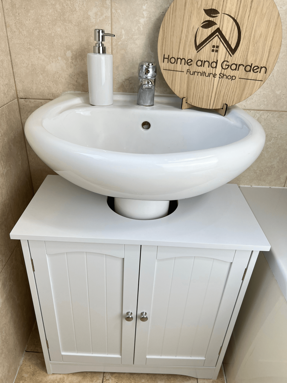 White Bathroom Under Sink Cabinet Basin Storage Unit Floor Cupboard Furniture - Home and Garden Furniture Shop - rustic - furniture