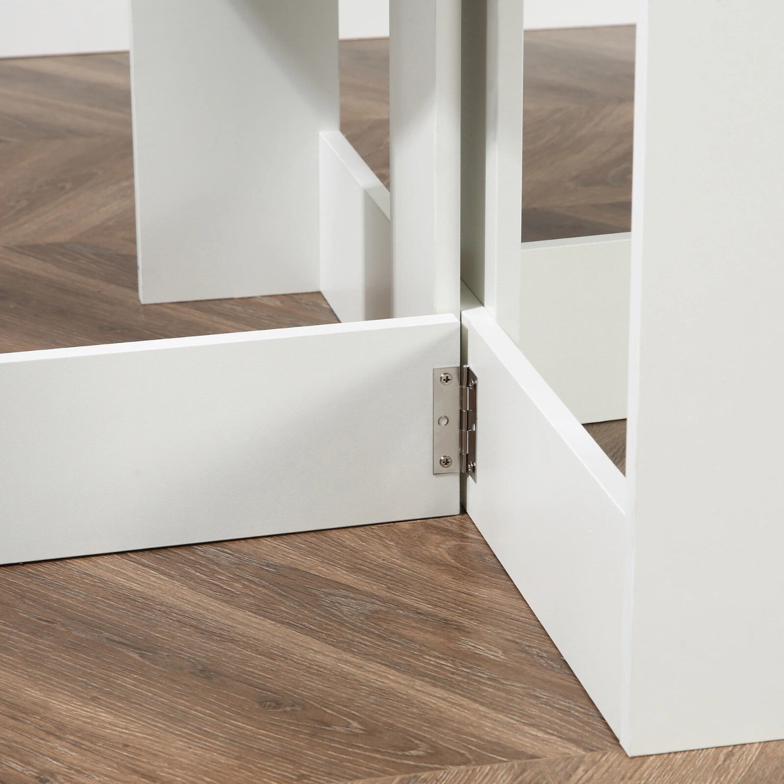 White Folding Dining Table Drop Leaf Small Extendable Kitchen Table Space Saving - Home and Garden Furniture Shop - rustic - furniture