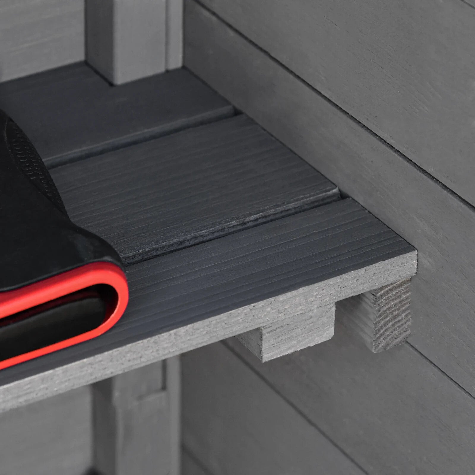 Wood Garden Storage Shed Timber Tool Cabinet Lockable Door Outdoor Utility Roof - Home and Garden Furniture Shop - rustic - furniture