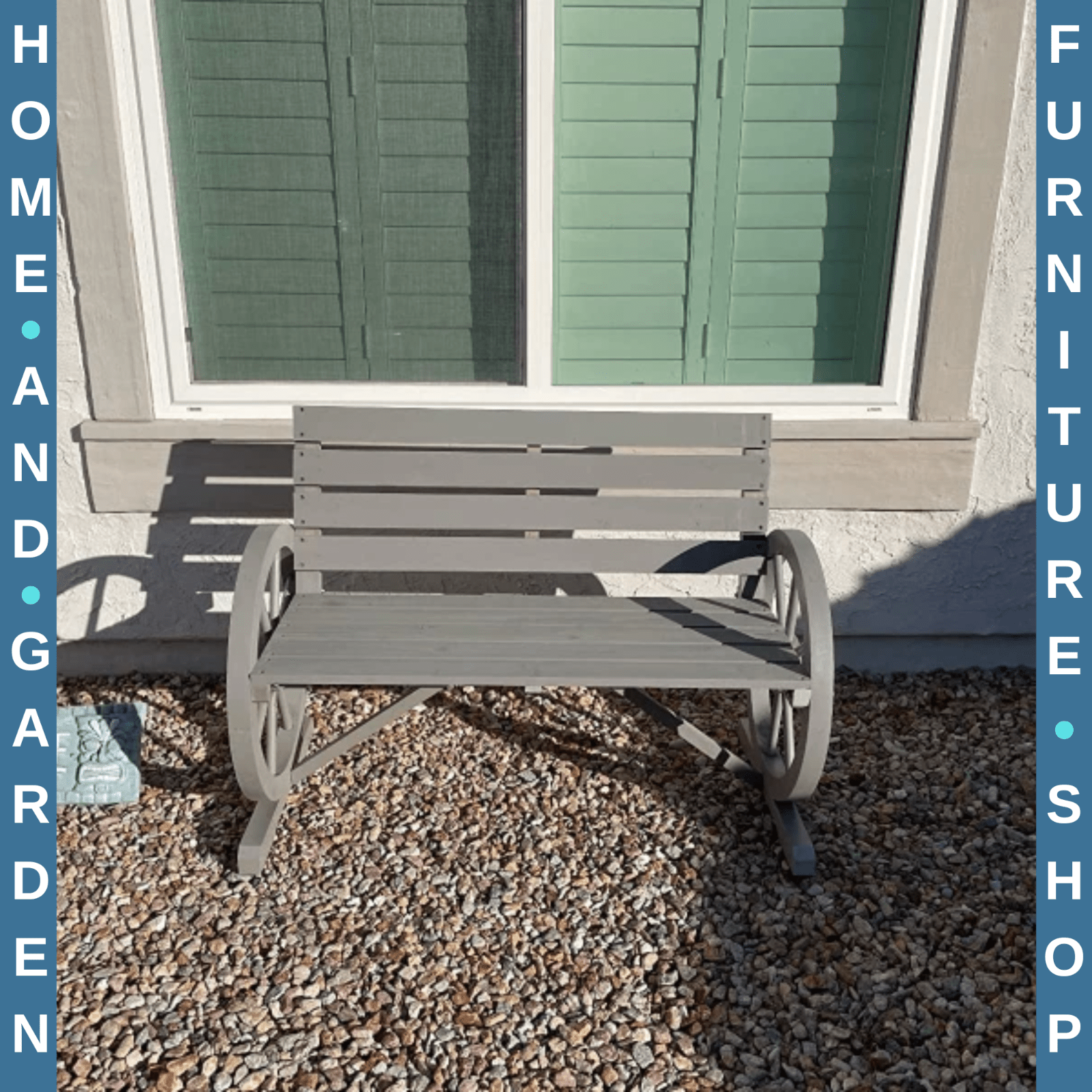 Wooden 2 Seater Garden Bench Rustic Patio Loveseat Park Seat Outdoor Furniture - Home and Garden Furniture Shop - rustic - furniture