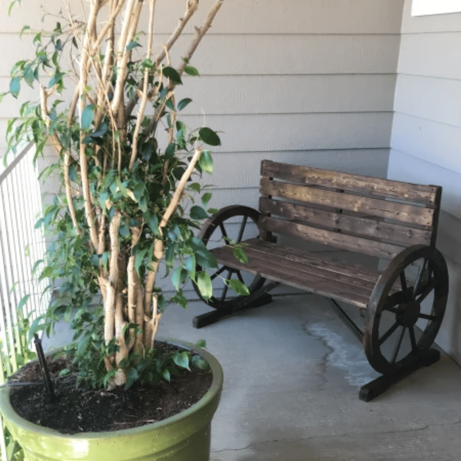 Wooden 2 Seater Garden Bench Rustic Patio Loveseat Park Seat Outdoor Furniture - Home and Garden Furniture Shop - rustic - furniture