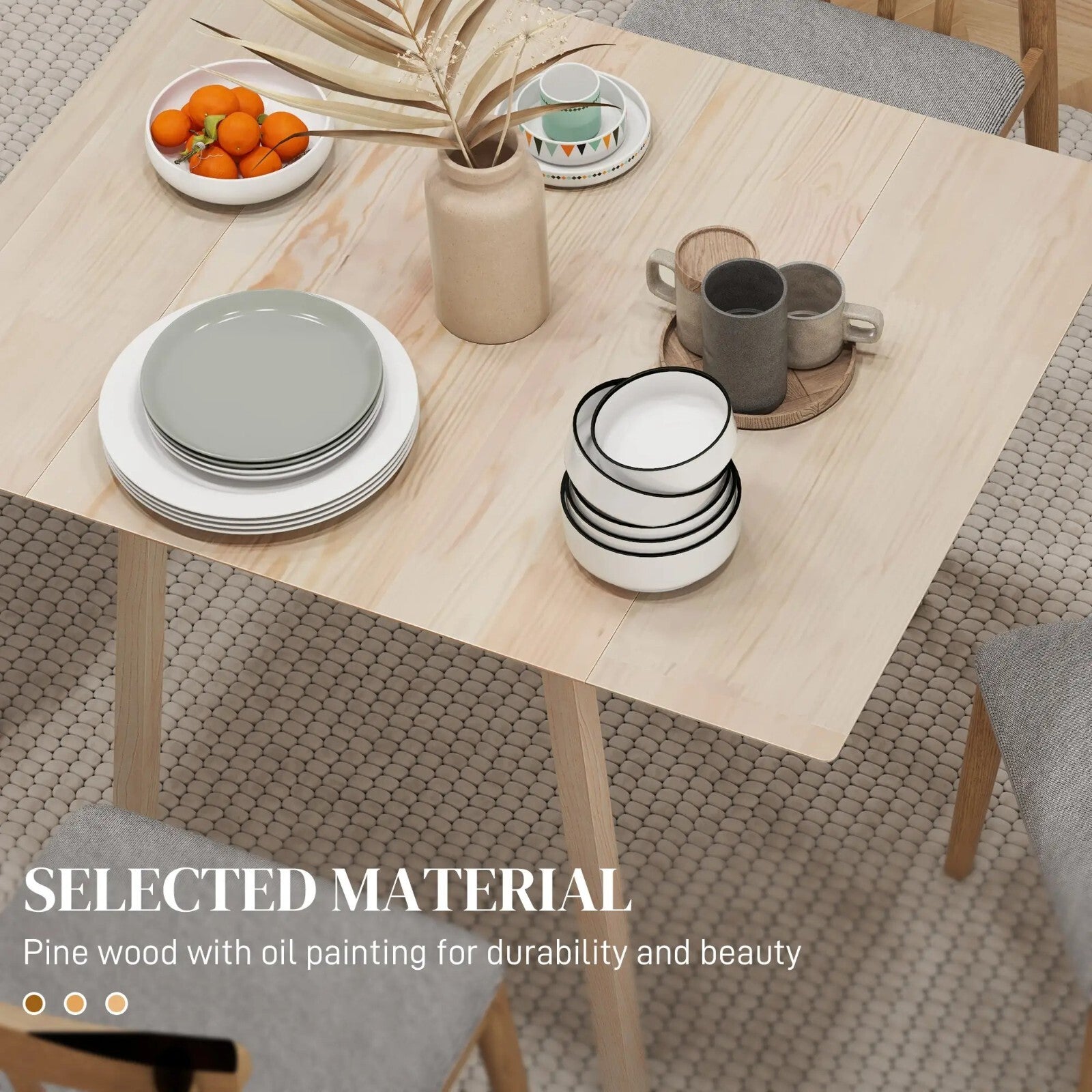 Wooden Drop Leaf Dining Table Space Saving Extendable Folding Kitchen Table Wood - Home and Garden Furniture Shop - rustic - furniture