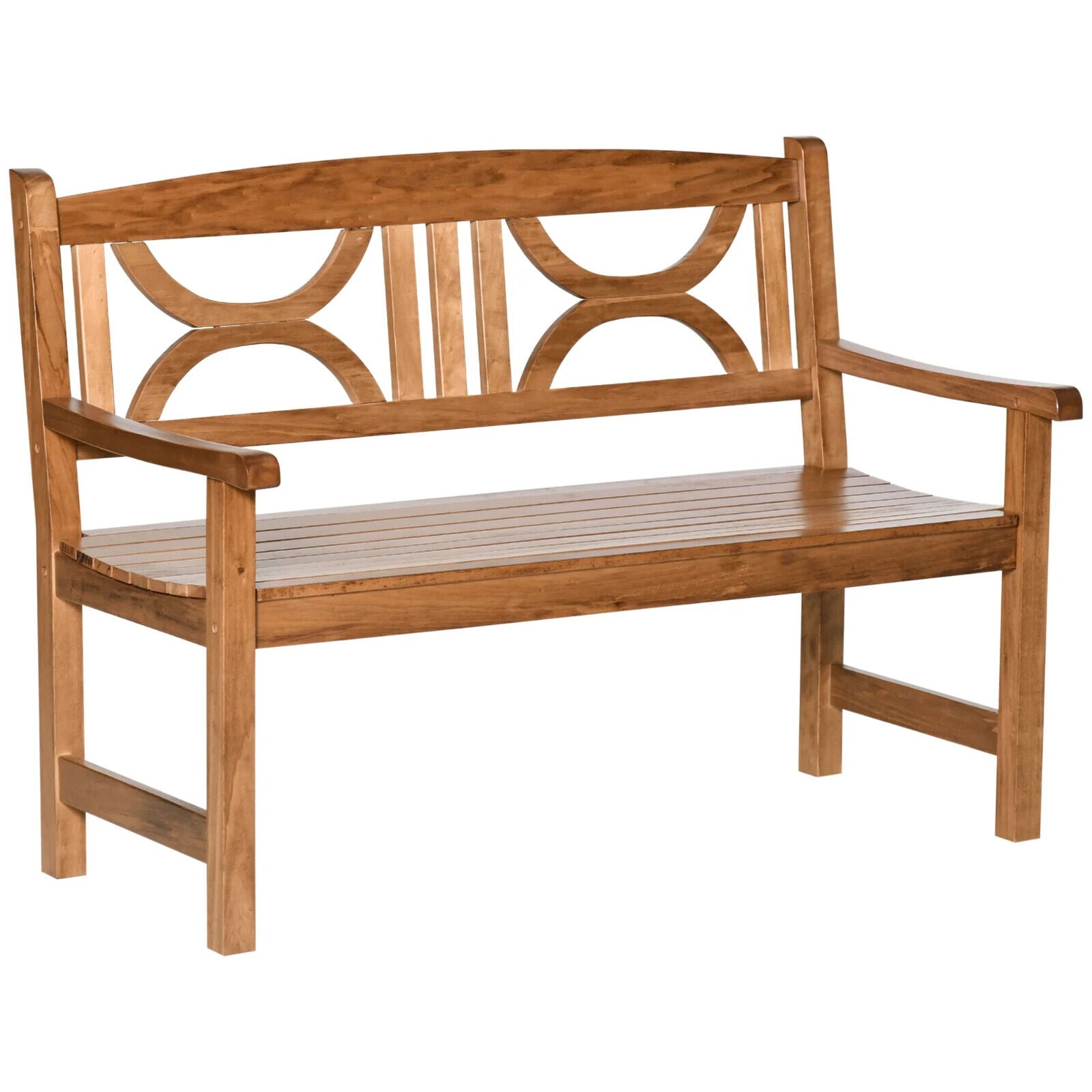 Wooden Garden Bench 2 Seater Outdoor Patio Loveseat for Porch Yard Lawn Decking - Home and Garden Furniture Shop - #rustic - furniture#