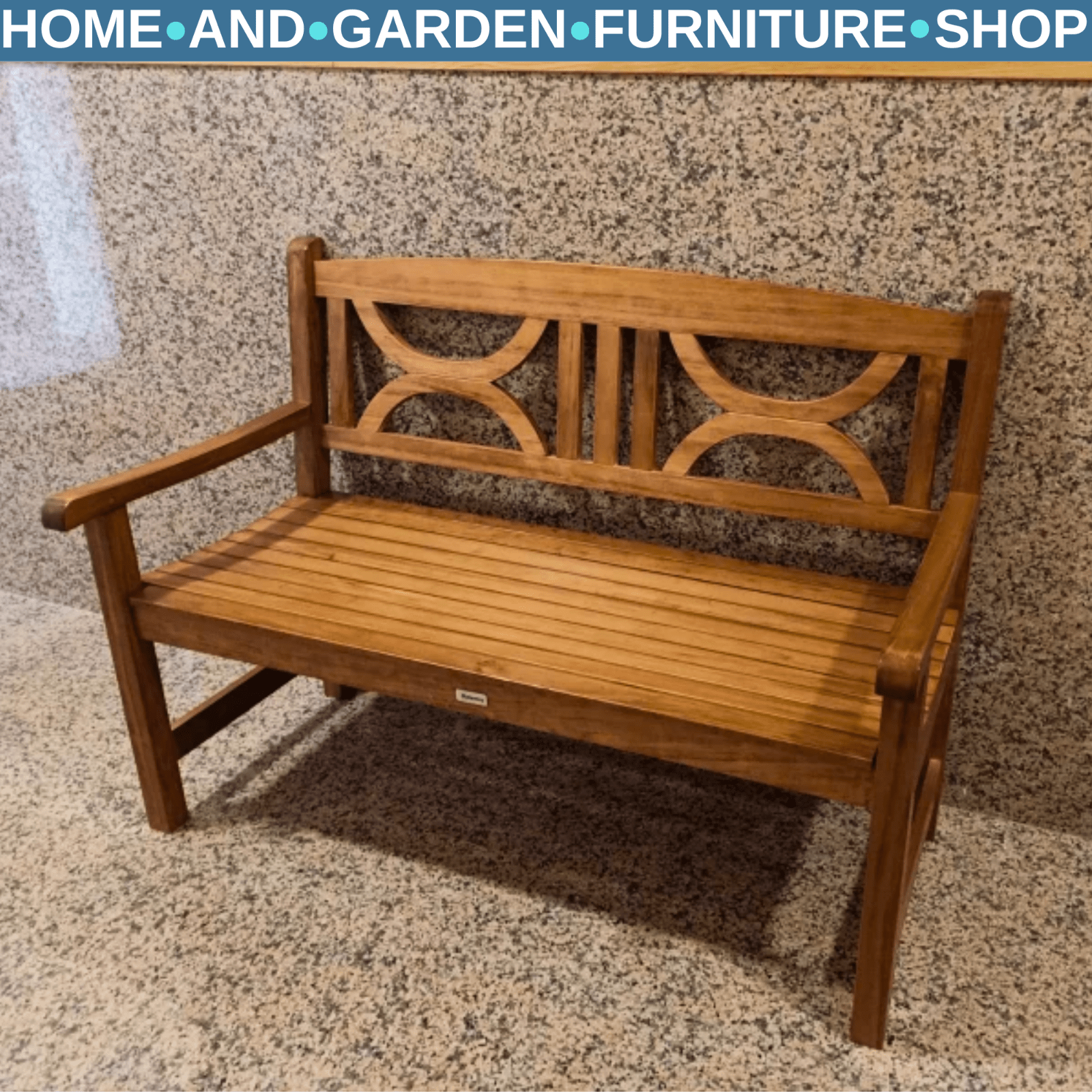 Wooden Garden Bench 2 Seater Outdoor Patio Loveseat for Porch Yard Lawn Decking - Home and Garden Furniture Shop - rustic - furniture