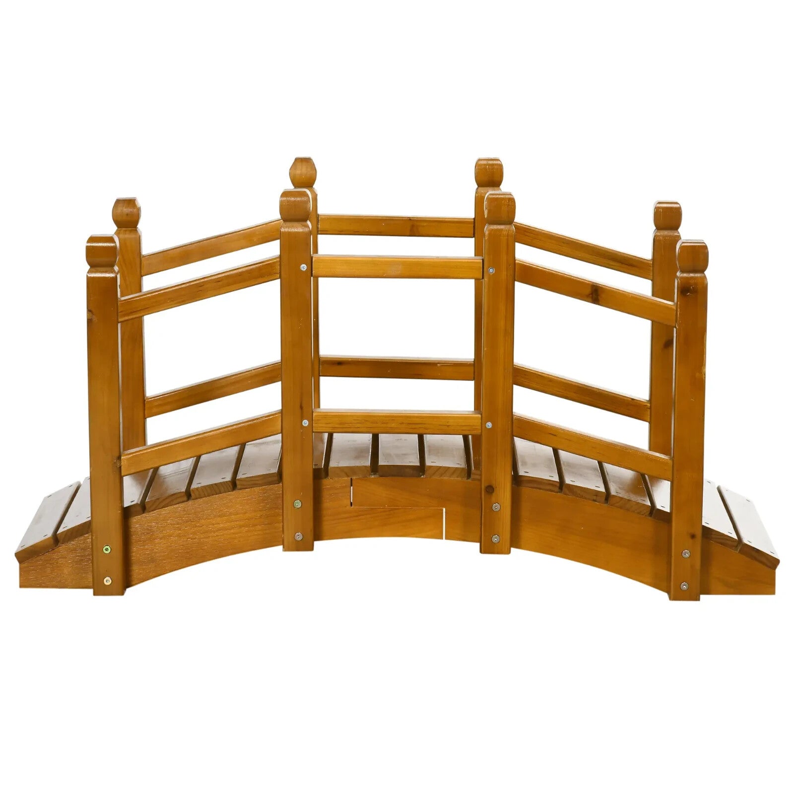 Wooden Garden Bridge with Railings Arc Footbridge for Pond Stream or Backyard - Home and Garden Furniture Shop - rustic - furniture