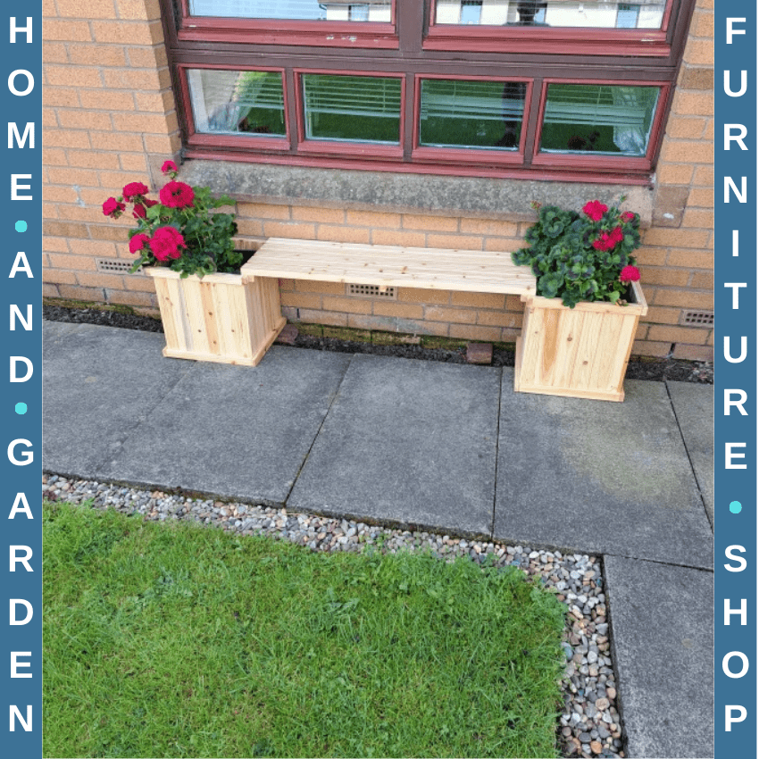 Wooden Garden Planter Bench Raised Bed with Seat for Patio Park or Allotment - Home and Garden Furniture Shop - rustic - furniture
