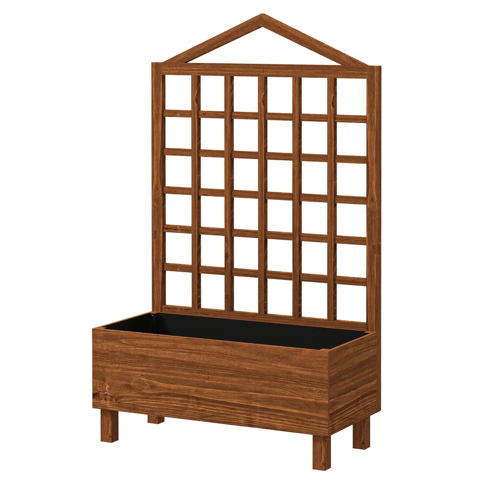 Wooden Garden Planter With Trellis Raised Beds Outdoor For Climbing Plants - Home and Garden Furniture Shop - #rustic - furniture#