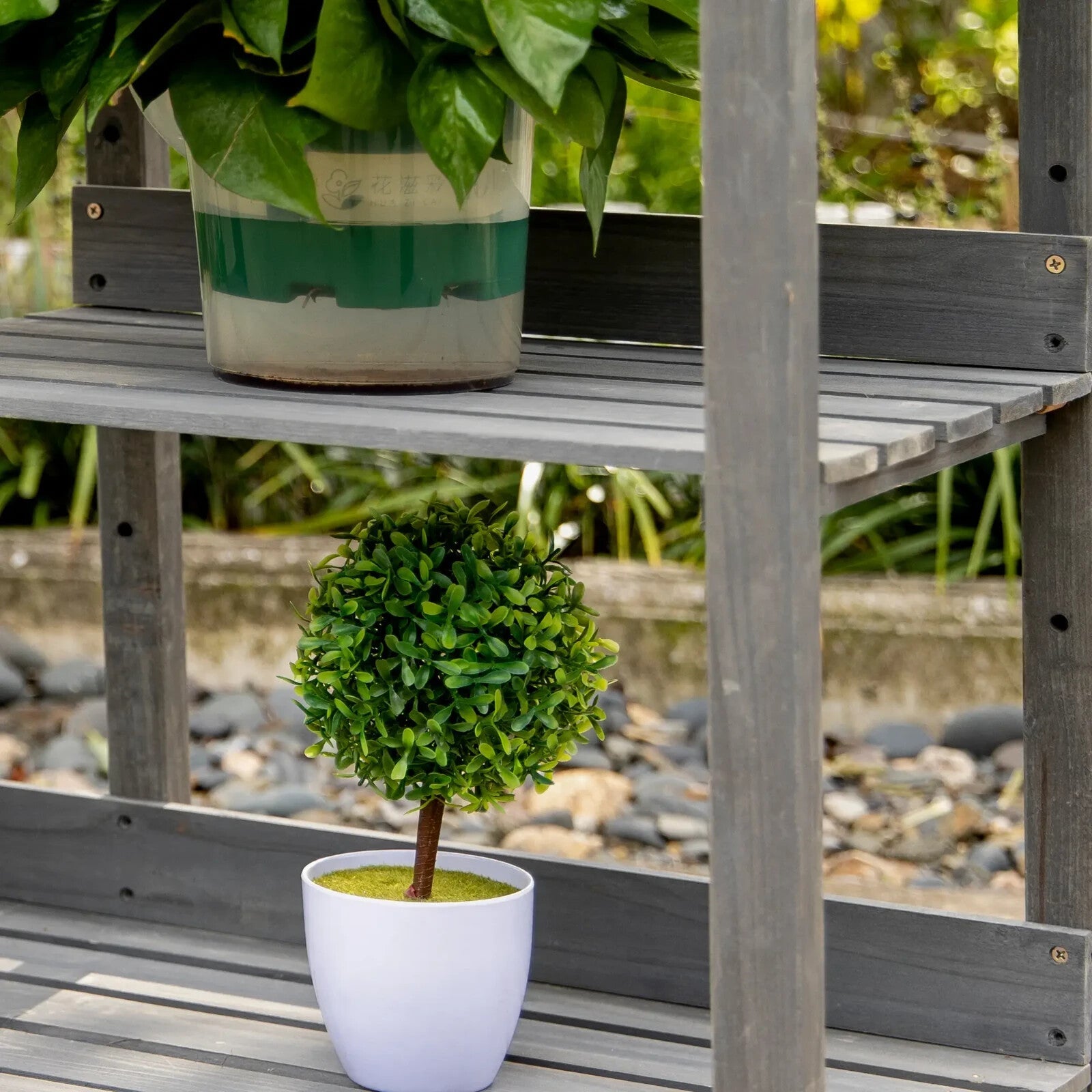 Wooden Garden Potting Table Workstation with Metal Top Drawer & Storage Shelves - Home and Garden Furniture Shop - rustic - furniture