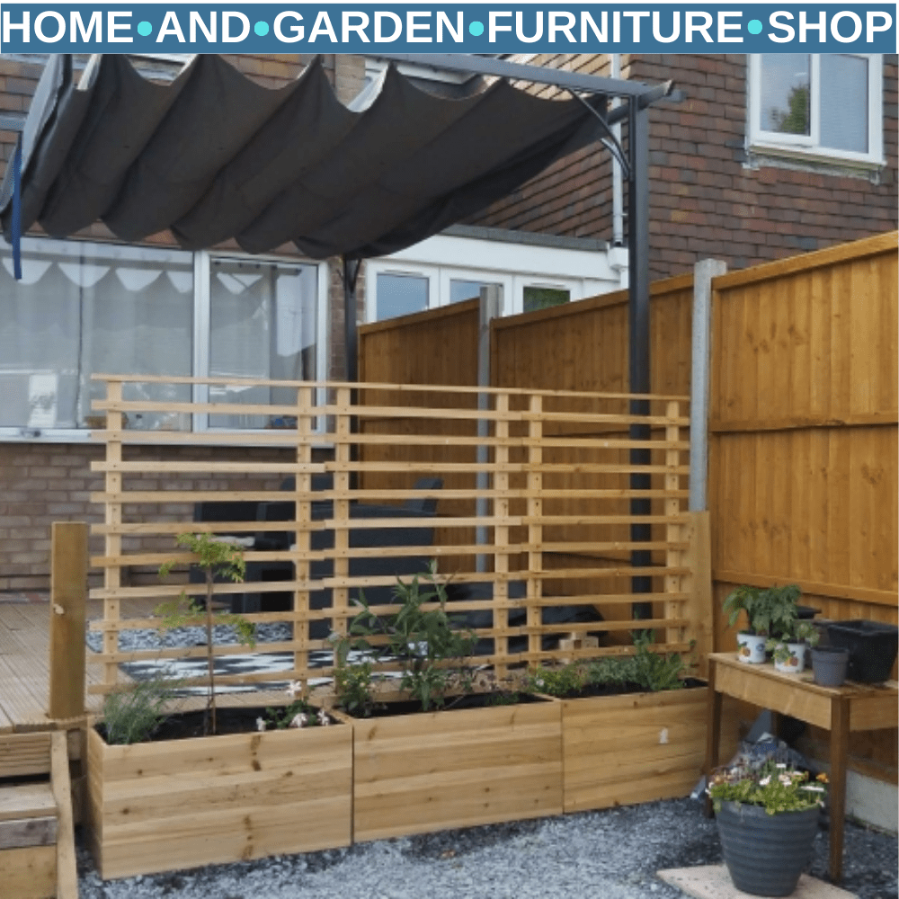 Wooden Raised Garden Bed with Trellis & Wheels – Natural Finish, 76x30x155cm - Home and Garden Furniture Shop - #rustic - furniture#