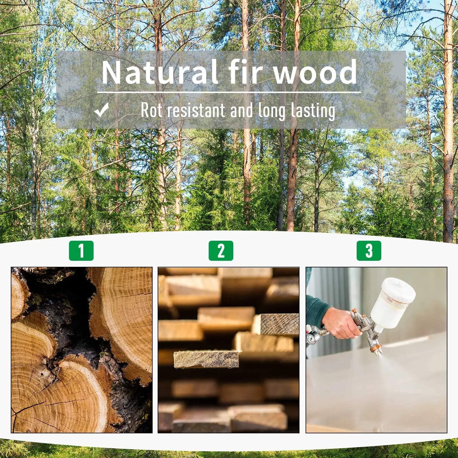 Wooden Raised Garden Beds Planter with Trellis Climbing Frame Plants Vegetables - Home and Garden Furniture Shop - rustic - furniture