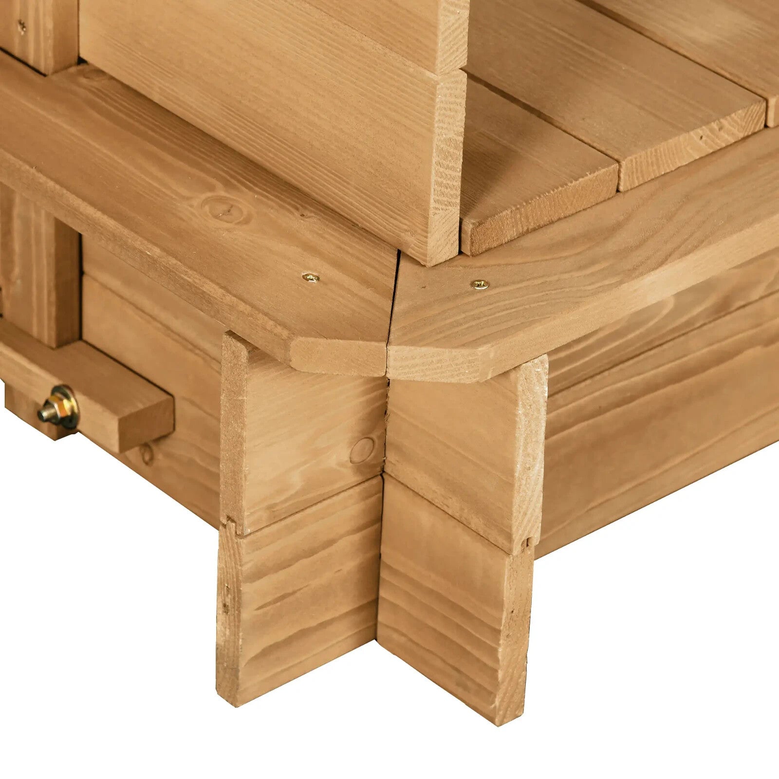 Wooden Sandpit for Kids with Adjustable Canopy Outdoor Garden Play Toy Sandbox - Home and Garden Furniture Shop - rustic - furniture