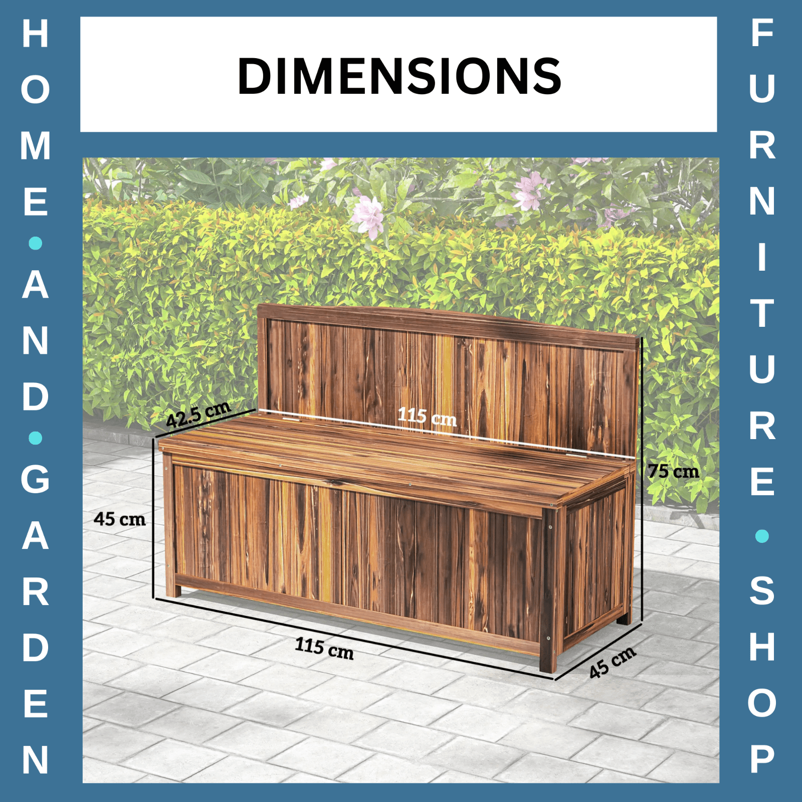 Wooden Storage Bench for Garden Tools Patio Furniture Seating with Lift Up Lid - Home and Garden Furniture Shop - rustic - furniture