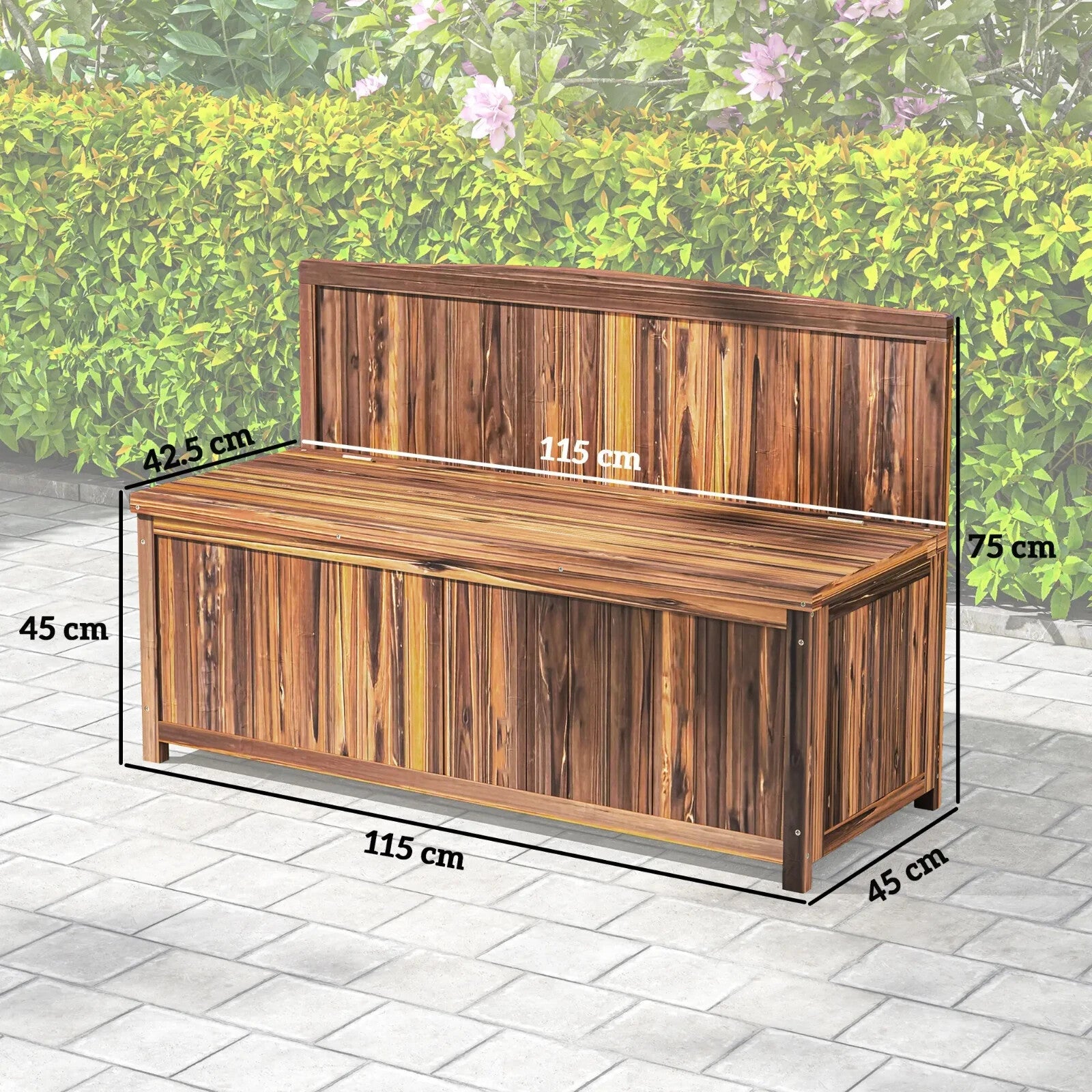 Wooden Storage Bench for Garden Tools Patio Furniture Seating with Lift Up Lid - Home and Garden Furniture Shop - rustic - furniture