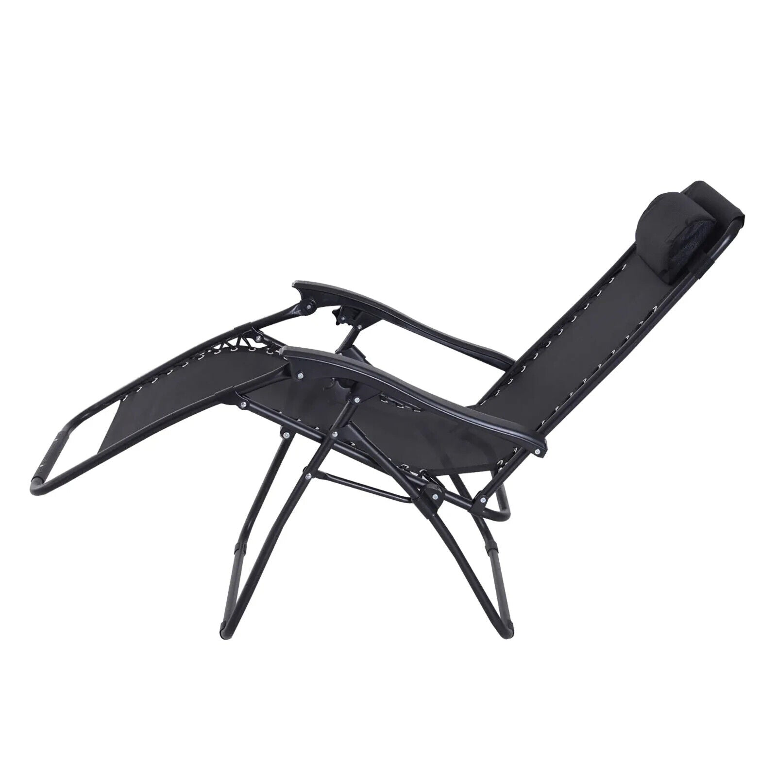 Zero Gravity Adjustable Recliner Chair Outdoor Garden Lounger with Steel Frame - Home and Garden Furniture Shop - #rustic - furniture#
