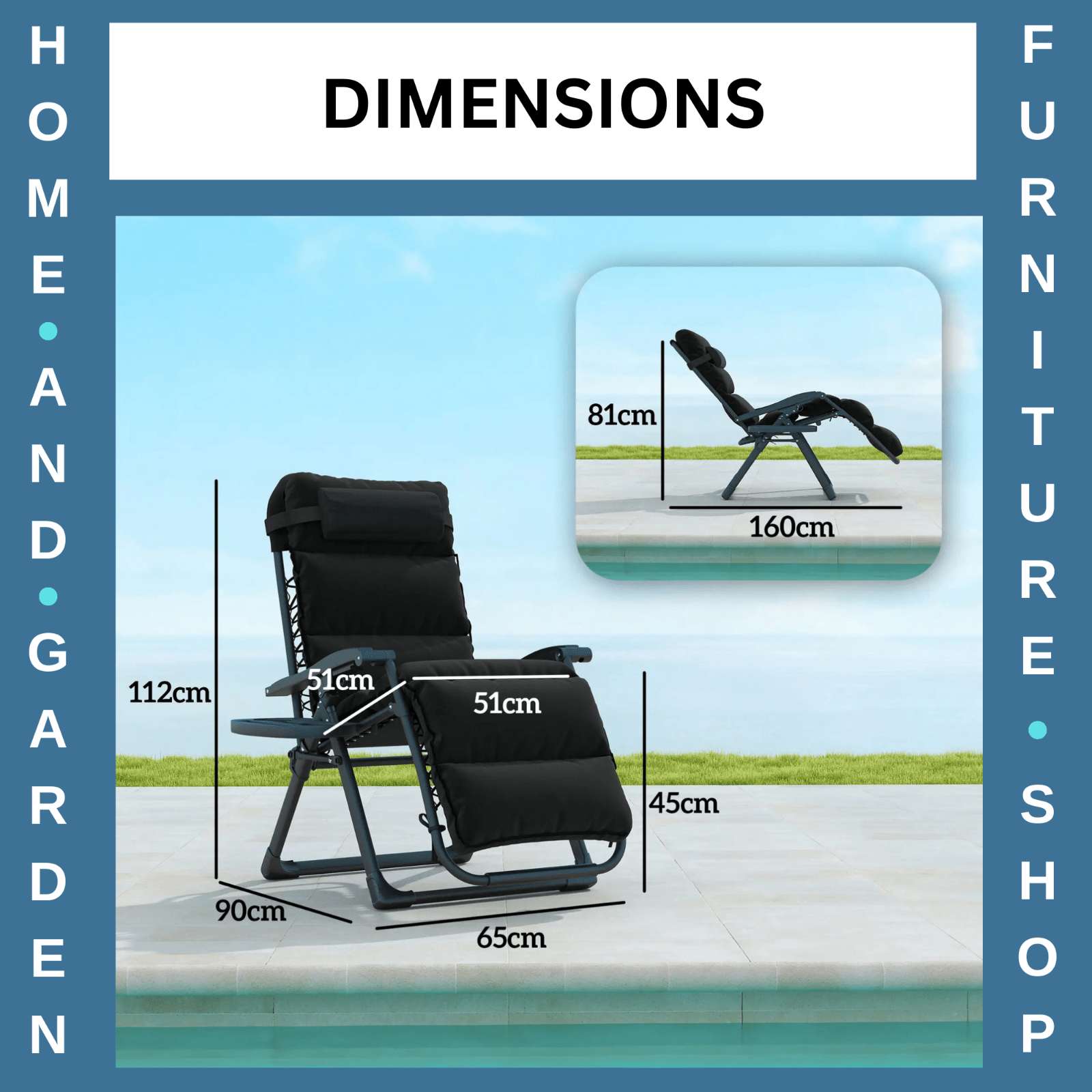 Zero Gravity Chairs Set of 2 Reclining Garden Sun Loungers with Cushions Folding - Home and Garden Furniture Shop - rustic - furniture