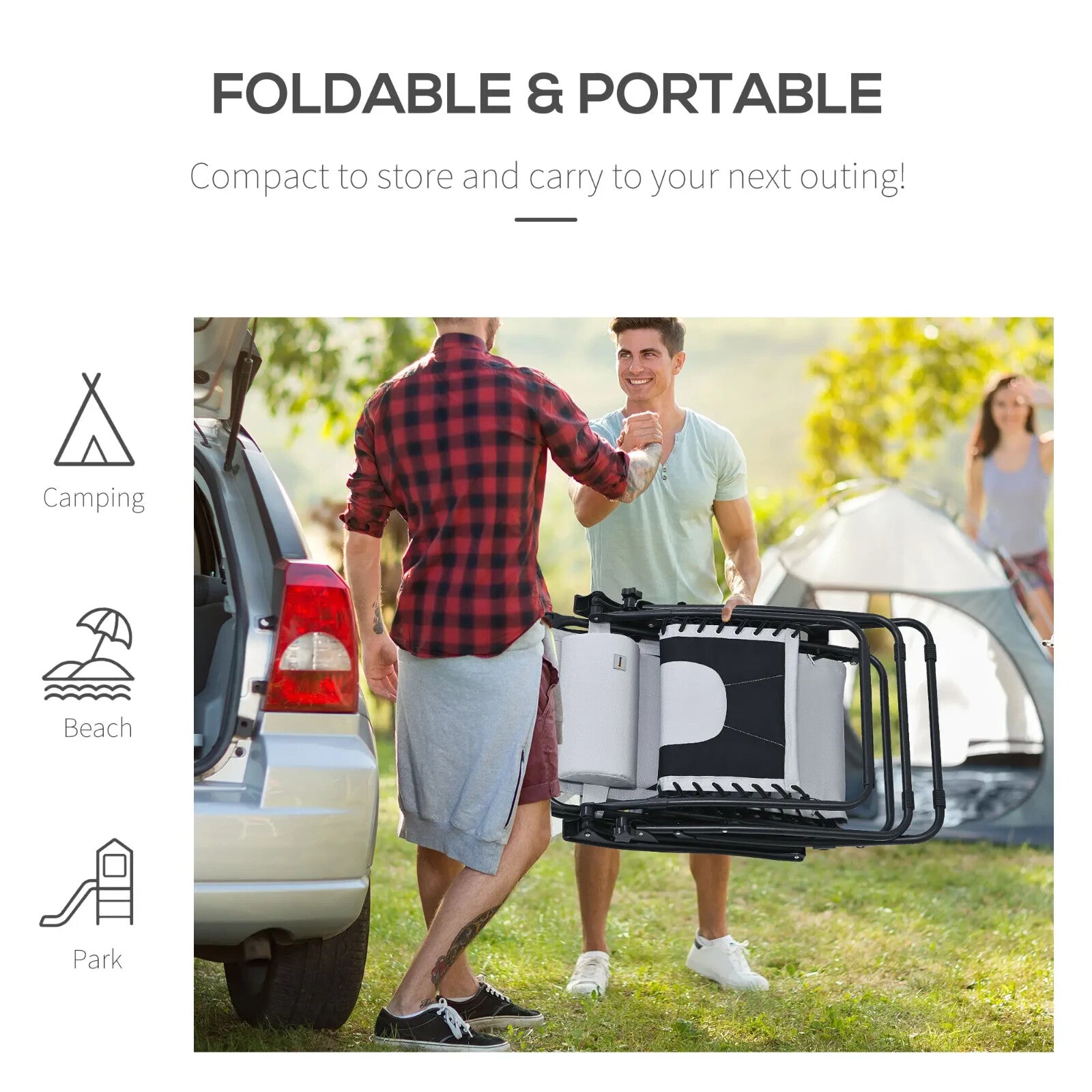 Zero Gravity Reclining Lounger Chair with Shade Cup Headrest for Garden Patio - Home and Garden Furniture Shop - rustic - furniture