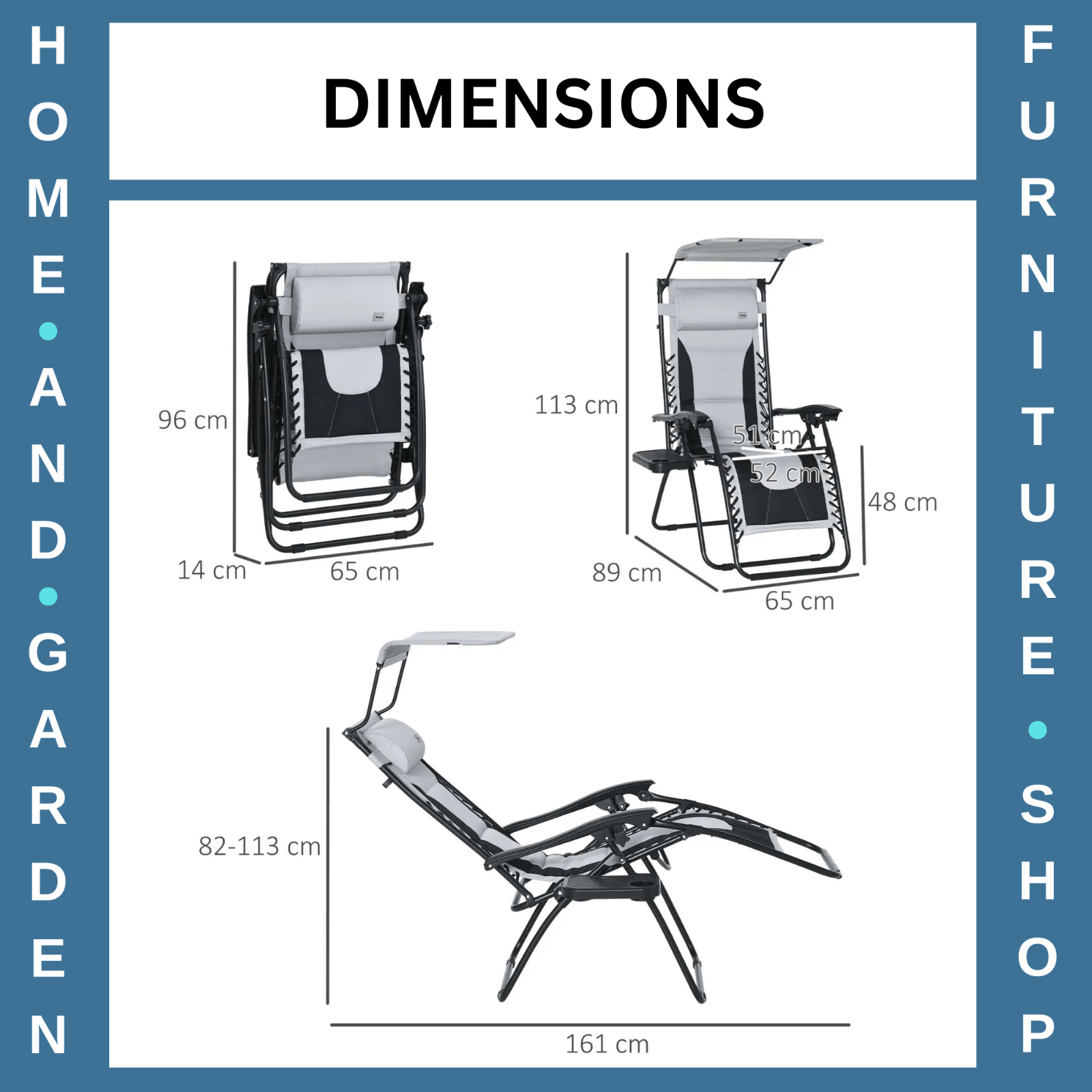 Zero Gravity Reclining Lounger Chair with Shade Cup Headrest for Garden Patio - Home and Garden Furniture Shop - rustic - furniture