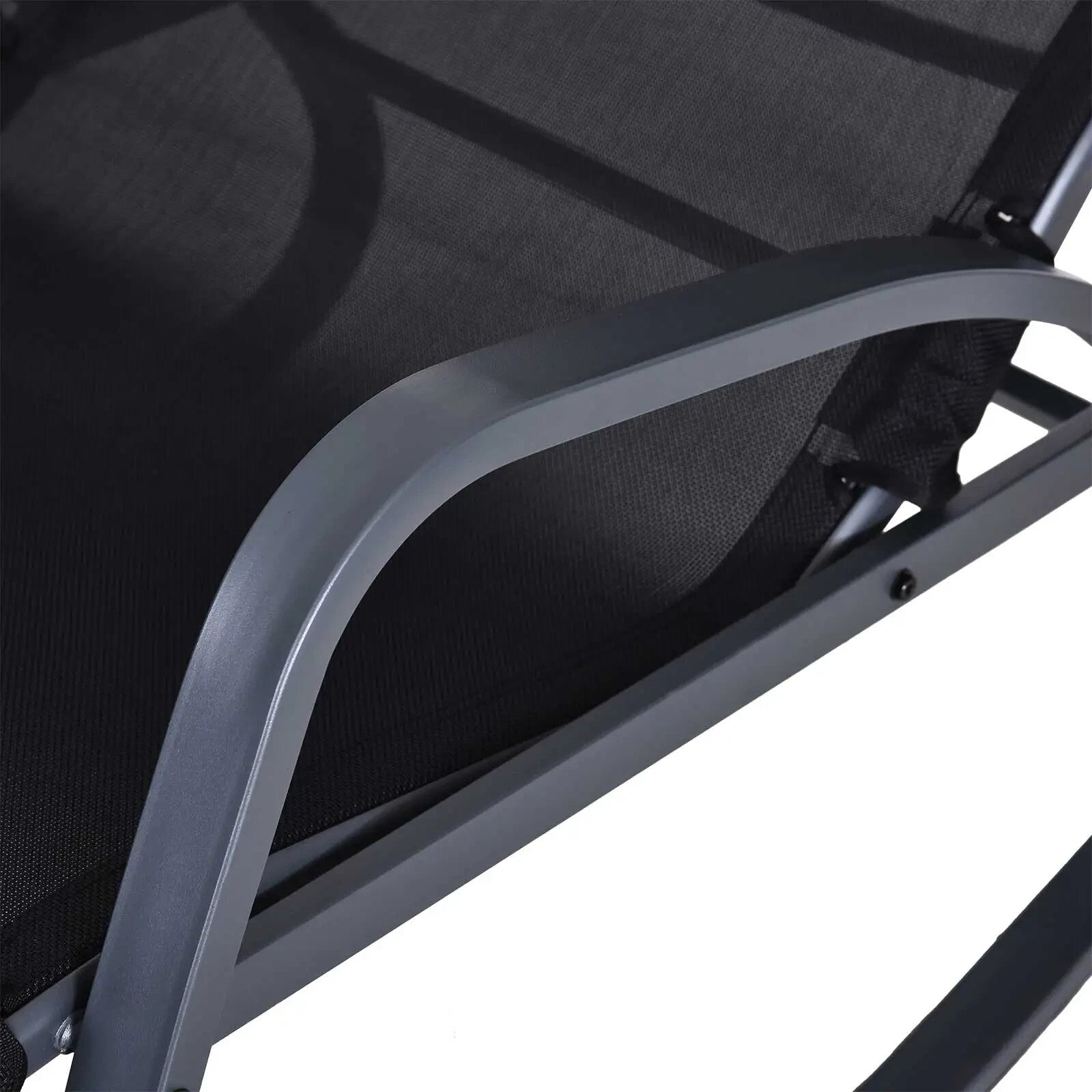 Zero Gravity Rocking Garden Chair with Pillow Outdoor Lounger Metal Frame Seat - Home and Garden Furniture Shop - rustic - furniture