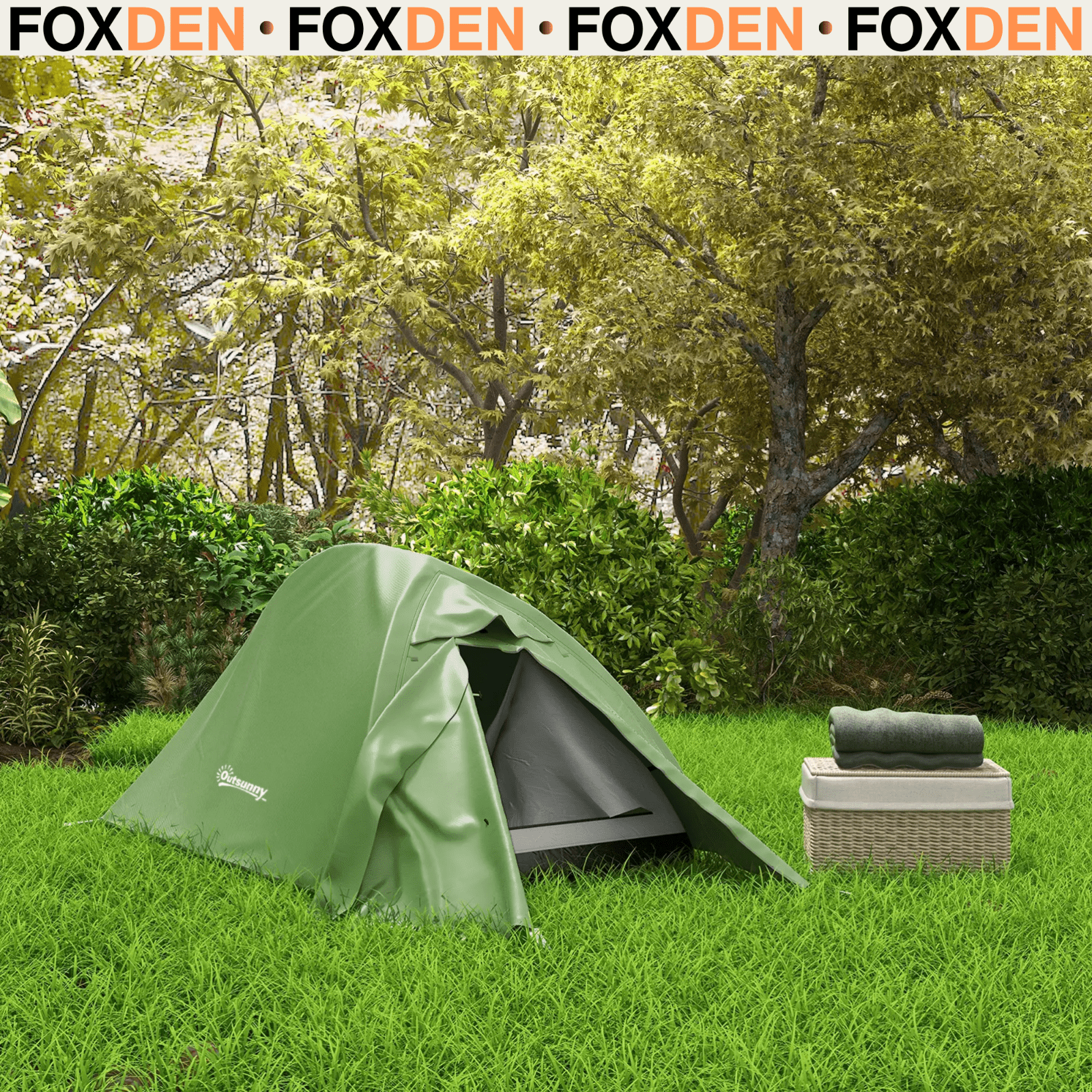 1 2 Man Camping Tent 2000mm Waterproof Air Vents Lightweight Double Skin FOXDEN - Home and Garden Furniture Shop - rustic - furniture