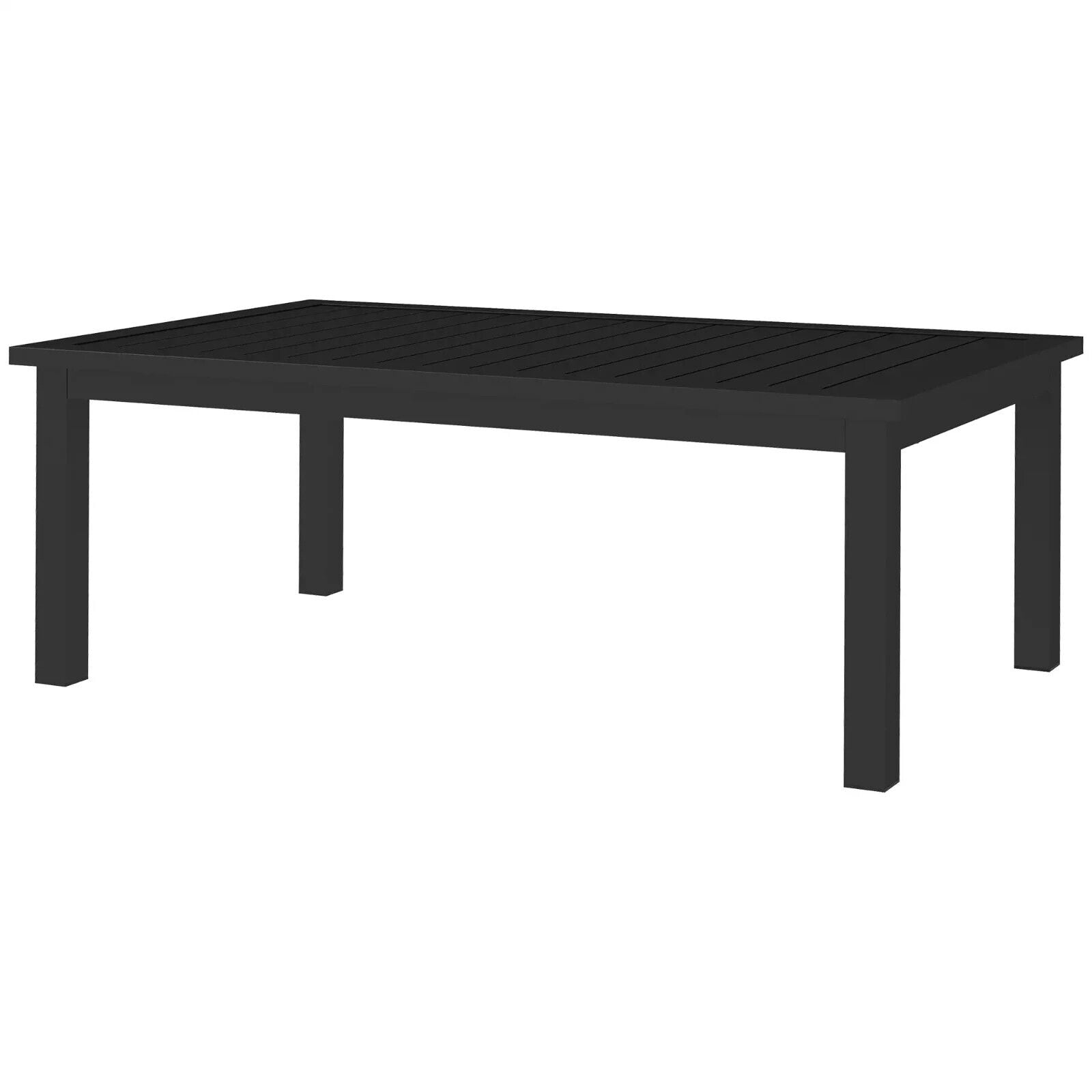 100 × 60 cm Aluminium Outdoor Side Table Patio Coffee Table w/ Wood Grain Effect - Home and Garden Furniture Shop - #rustic - furniture#