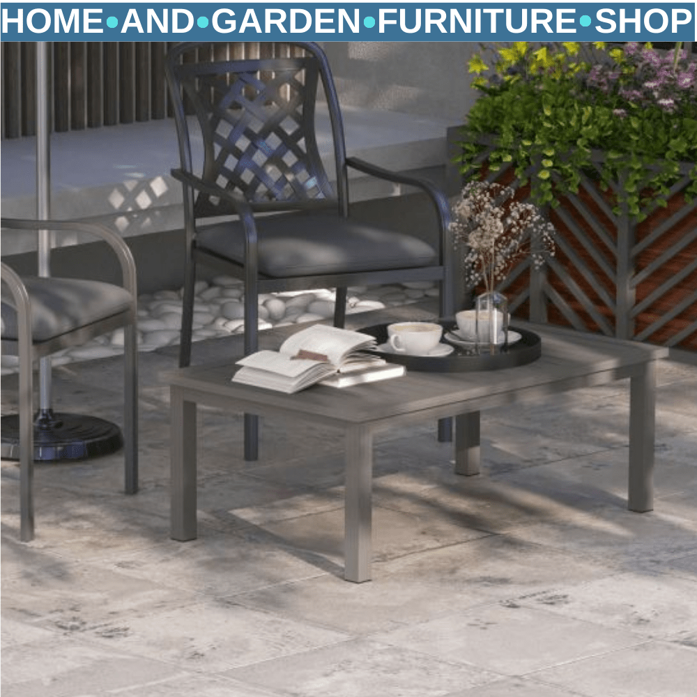 100cm x 60cm Aluminium Outdoor Coffee Table for Patio Garden or Balcony Seating - Home and Garden Furniture Shop - #rustic - furniture#