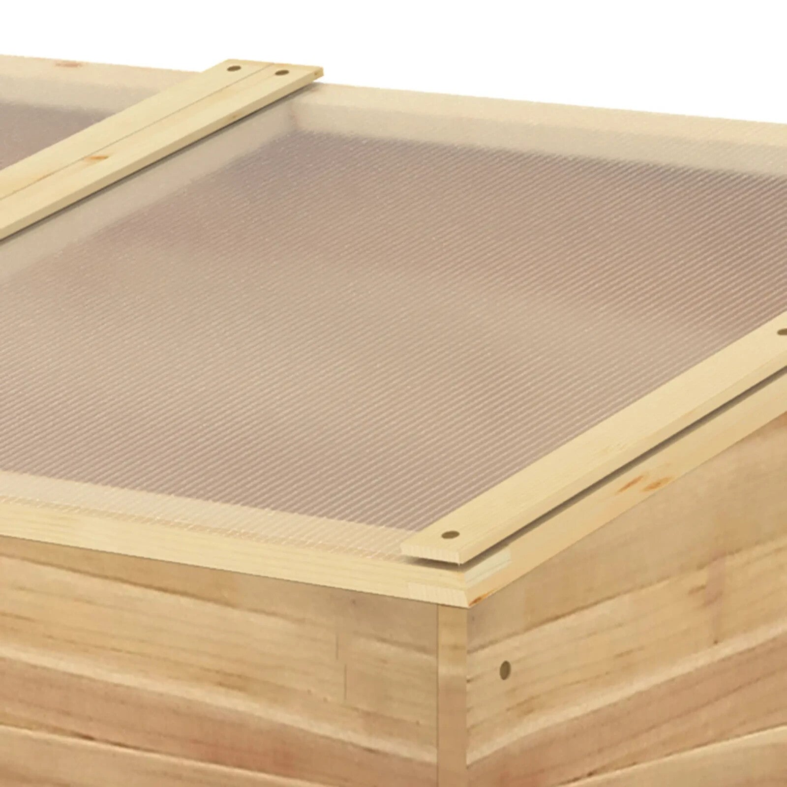 100x50x36cm Wooden Cold Frame Greenhouse with Polycarbonate Panels and Roof - Home and Garden Furniture Shop - rustic - furniture
