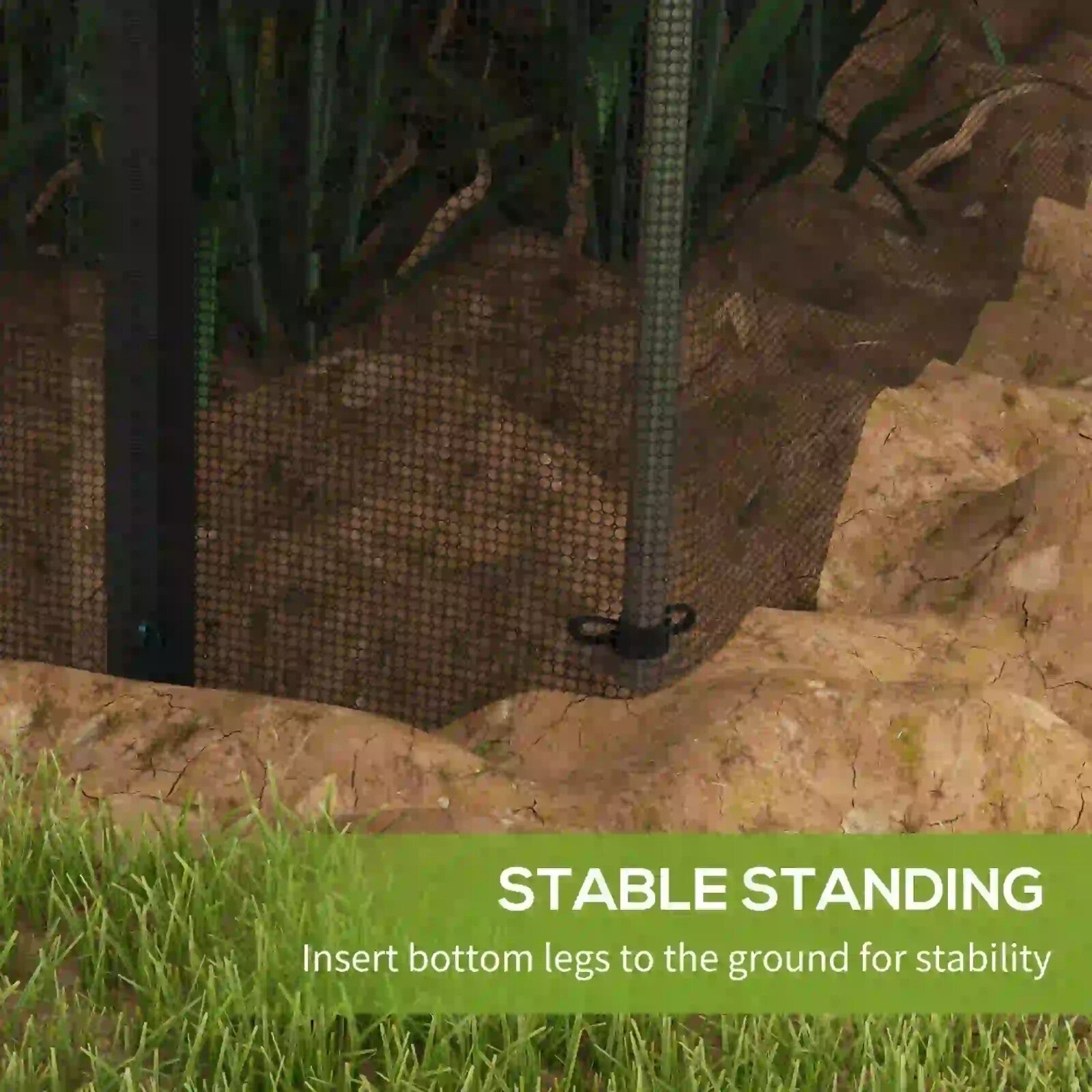 1.2x3.6x1.9m Fruit Cage Tent Galvanised Steel Plant Protection Netting Black - Home and Garden Furniture Shop - rustic - furniture