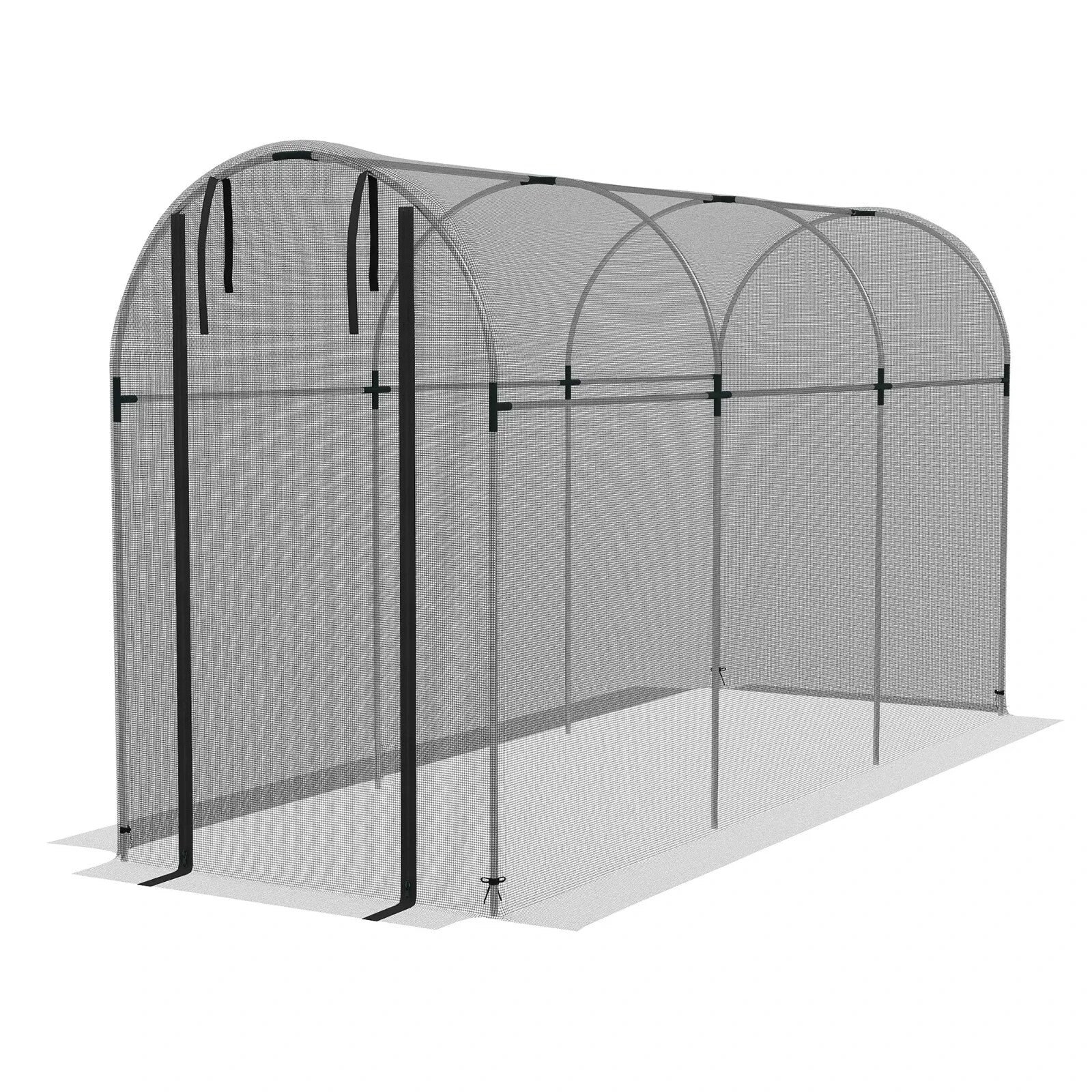 1.2x3.6x1.9m Fruit Cage Tent Galvanised Steel Plant Protection Netting Black - Home and Garden Furniture Shop - rustic - furniture