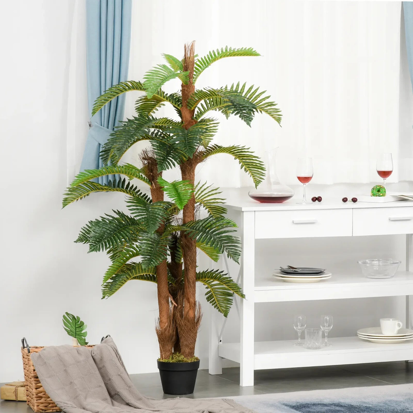 150cm Artificial Fern Plant in Pot for Home or Office Lifelike Greenery Decor - Home and Garden Furniture Shop - rustic - furniture