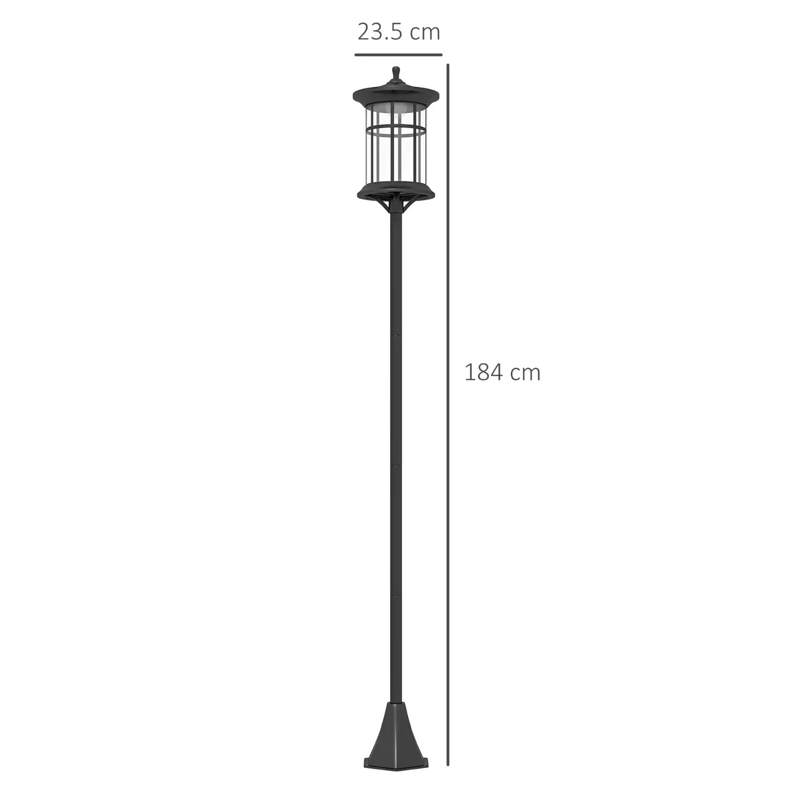 1.8 m LED Garden Lamp Post Solar Lights Waterproof Lighting for Patio Pathway - Home and Garden Furniture Shop - rustic - furniture