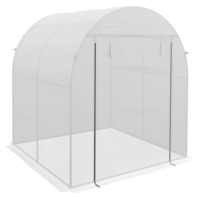 1.8 x 1.8 x 2m Walk In Polytunnel Greenhouse with Roll Up Door Garden Grow House - Home and Garden Furniture Shop - rustic - furniture