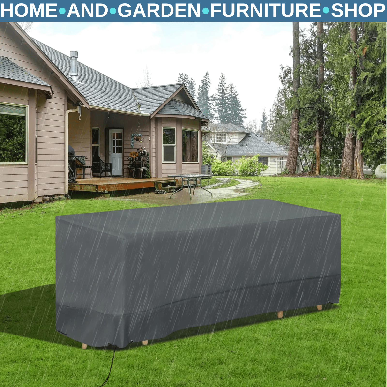 190x72x76cm Rectangular Patio Furniture Cover for Chairs – 600D Oxford Fabric - Home and Garden Furniture Shop - rustic - furniture