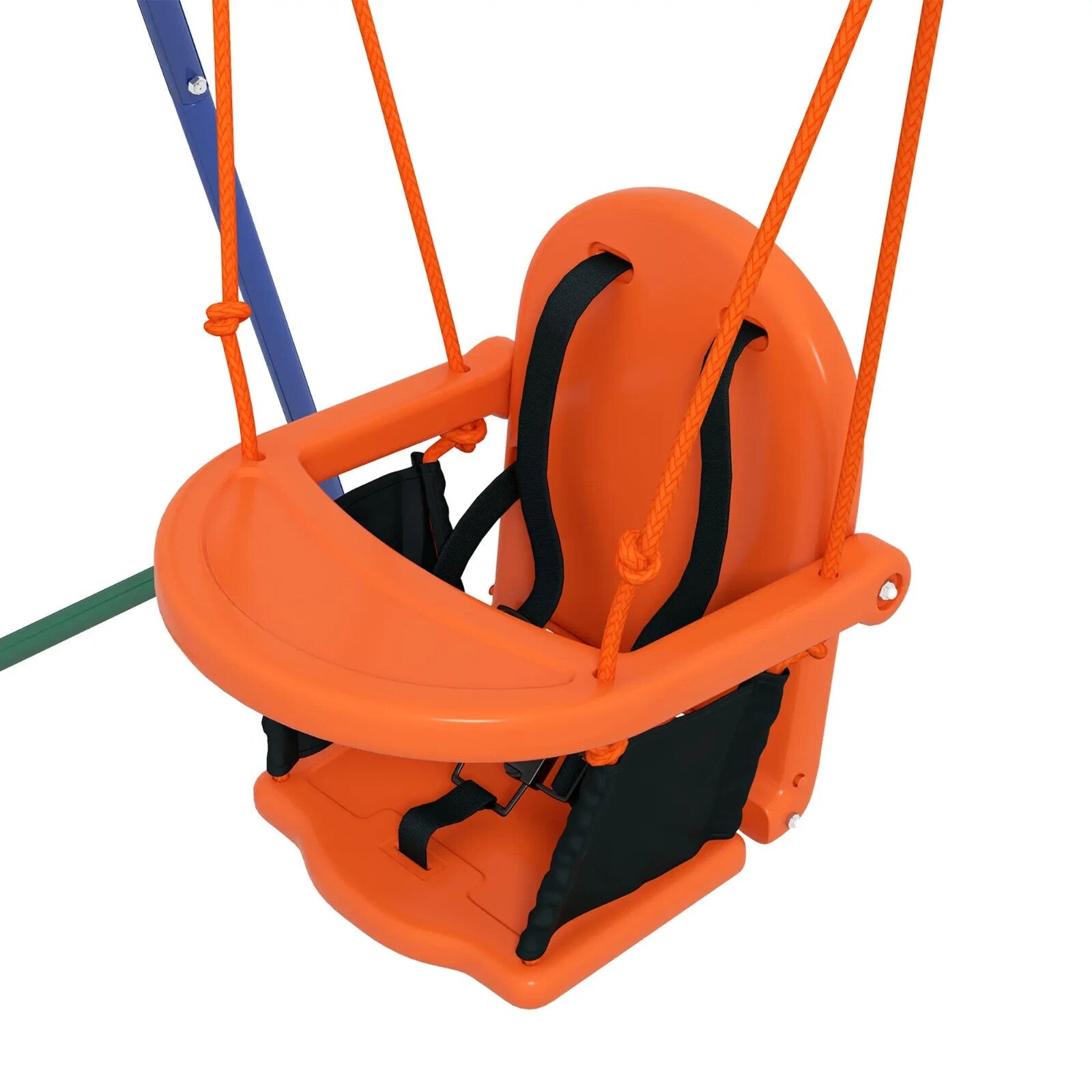 2 in 1 Baby Nursery Swing with Safety Belt Comfortable Seat and Metal for Kids - Home and Garden Furniture Shop - rustic - furniture
