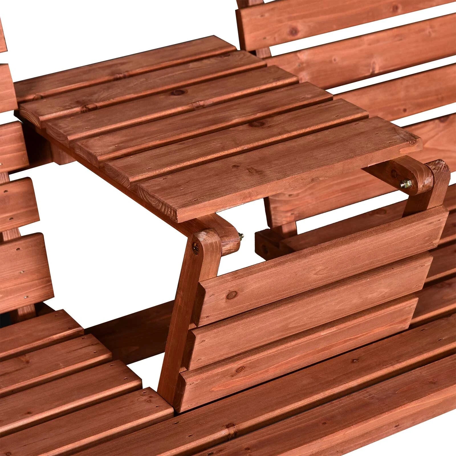 2 or 3 Seater Wooden Garden Bench Convertable Table w/ Armrests Patio Bench Seat - Home and Garden Furniture Shop - rustic - furniture