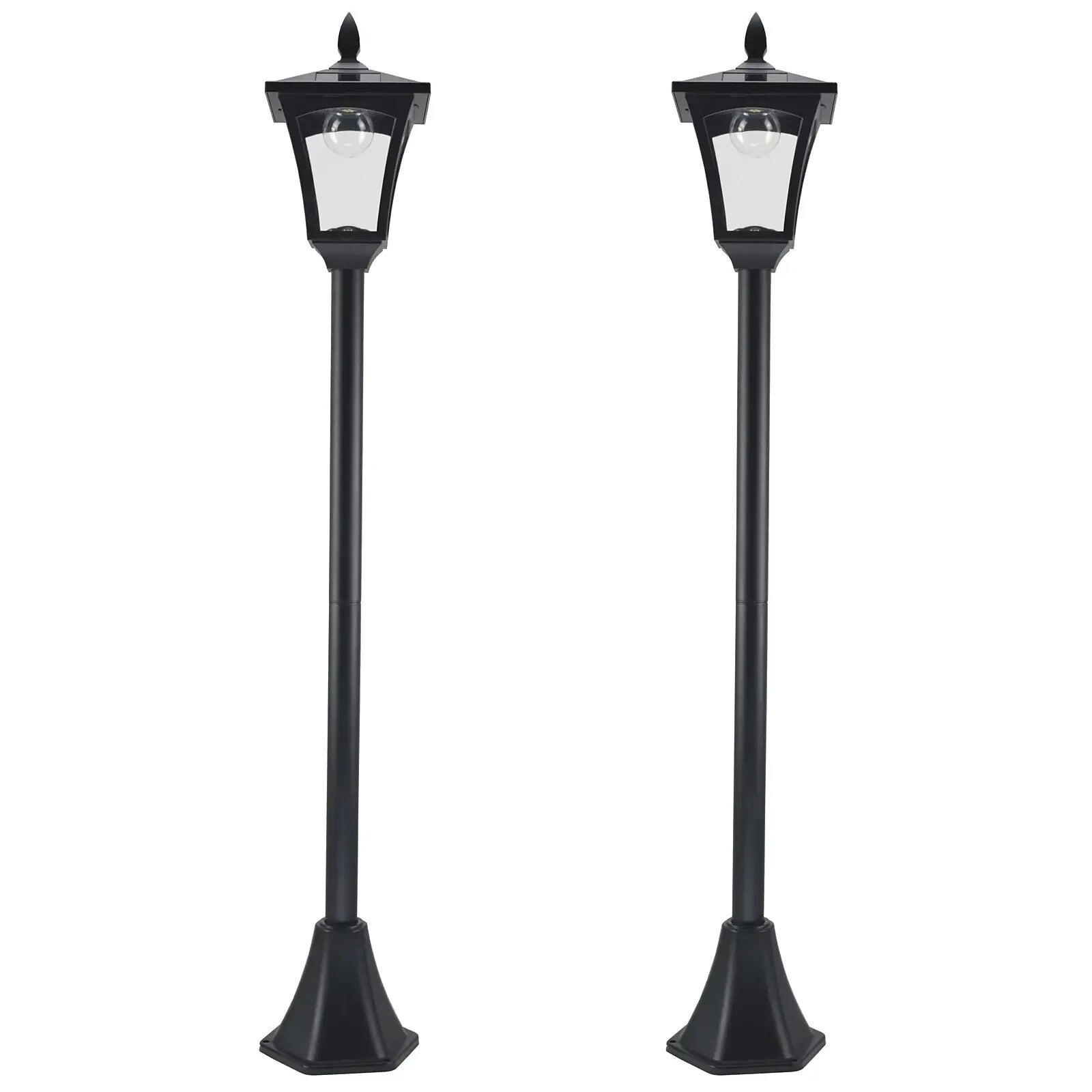 2 Pack Solar LED Post Lights Outdoor Garden Pathway Bollard Lamps 1.6m Tall - Home and Garden Furniture Shop - rustic - furniture