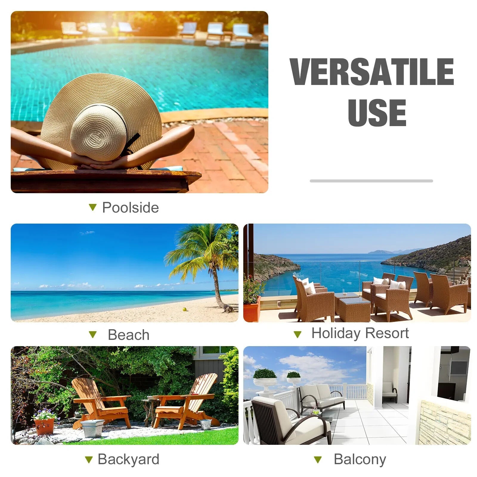 2 Person Rattan Double Sun Lounger Chair w/ Cushions & Adjustable Backrest Black - Home and Garden Furniture Shop - rustic - furniture