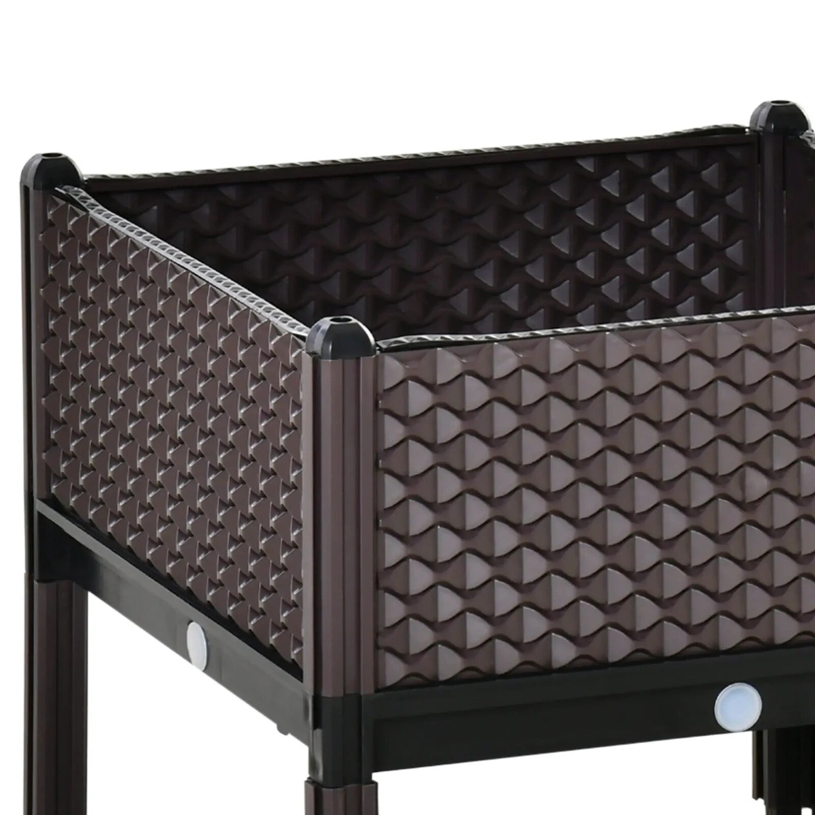 2 Piece Raised Garden Bed Planter Box Vegetable Planting Container for Outdoor - Home and Garden Furniture Shop - rustic - furniture