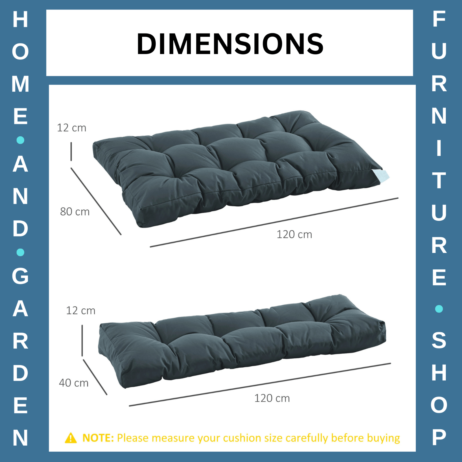 2 Piece Tufted Garden Pallet Cushion Set Seat and Back Pad for Indoor or Outdoor - Home and Garden Furniture Shop - rustic - furniture