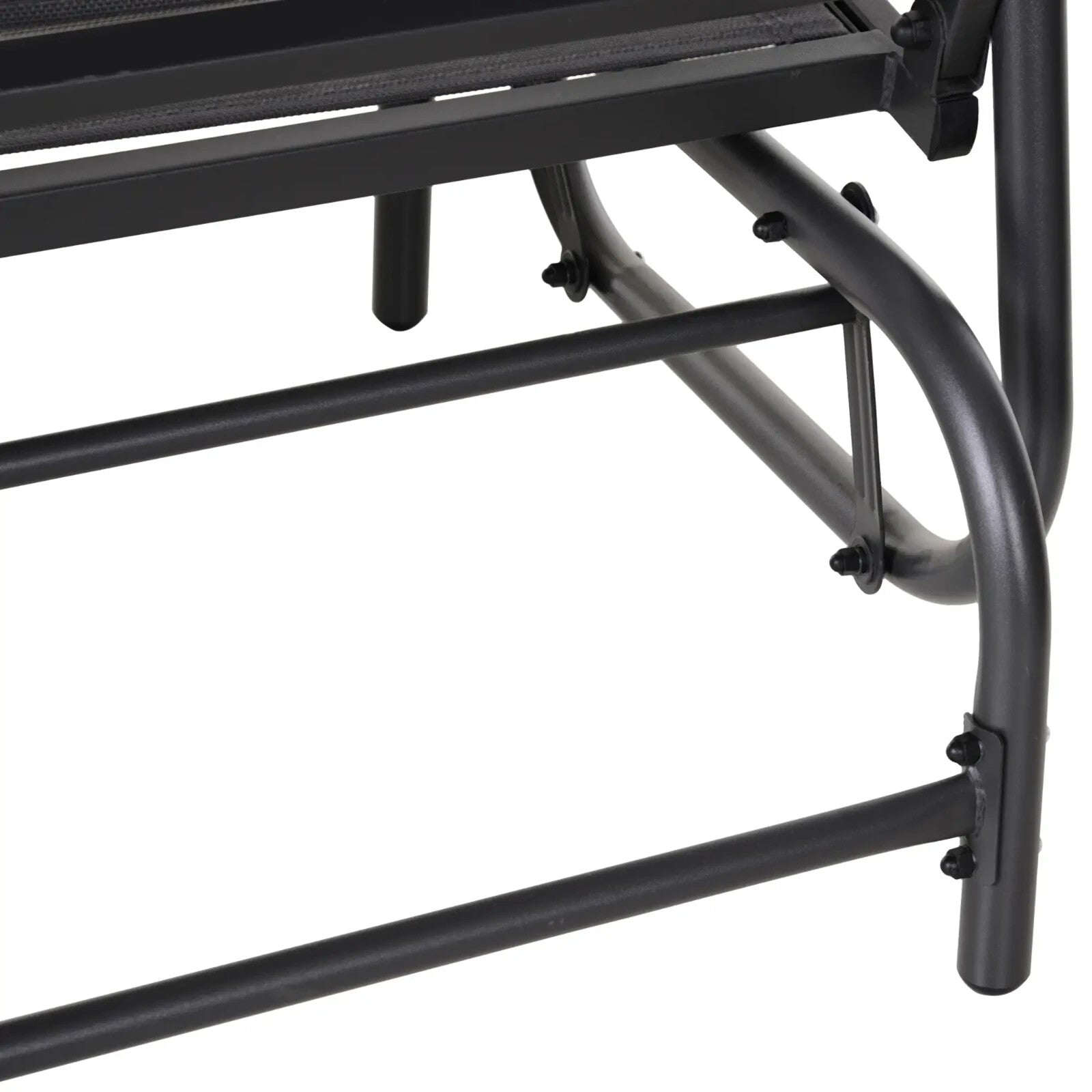 2 Seater Garden Glider Bench Patio Swing Chair with Powder Coated Steel Frame - Home and Garden Furniture Shop - #rustic - furniture#