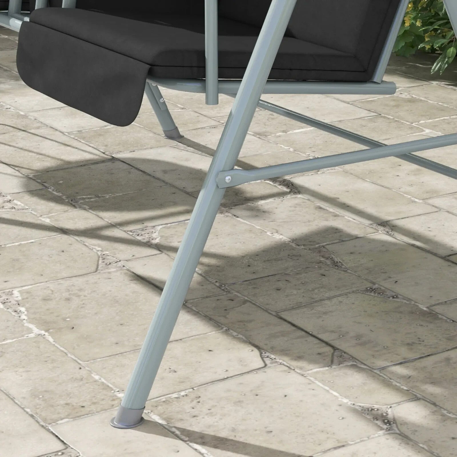 2 Seater Garden Swing Chair with Tilting Canopy Padded Seats Storage Tray & Bag - Home and Garden Furniture Shop - rustic - furniture