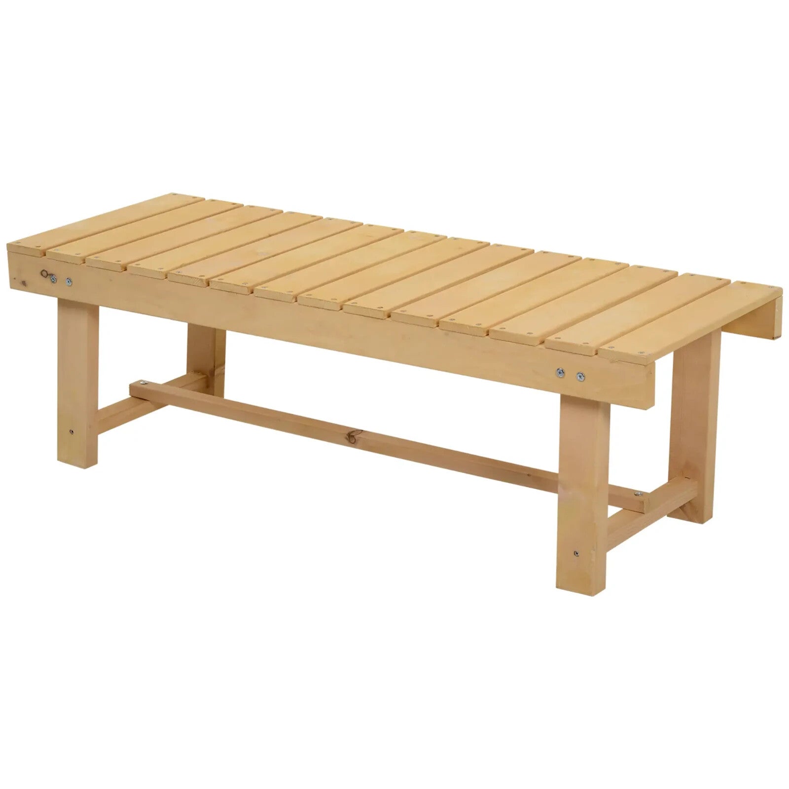 2 Seater Garden Wooden Bench 110L x 38W cm Patio Loveseat for Outdoor or Indoor - Home and Garden Furniture Shop - rustic - furniture