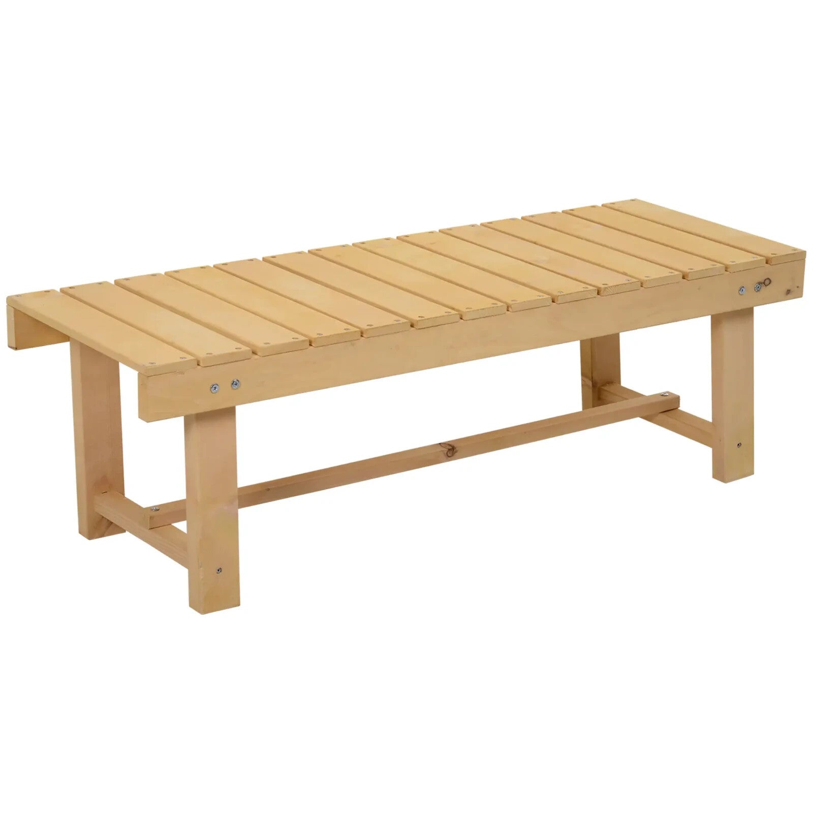 2 Seater Garden Wooden Bench 110L x 38W cm Patio Loveseat for Outdoor or Indoor - Home and Garden Furniture Shop - rustic - furniture