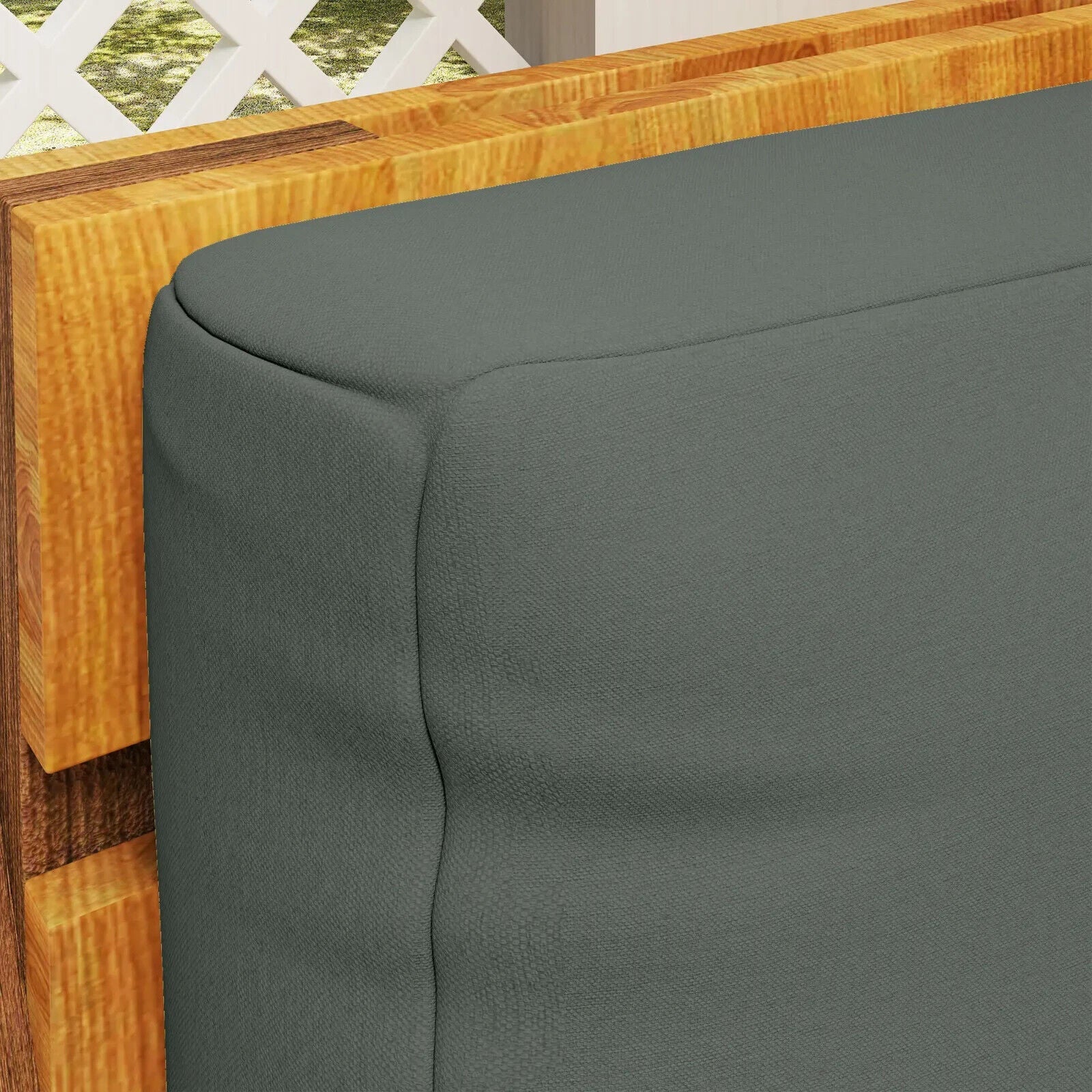 2 Seater Pallet Cushions 20cm Thick Outdoor Seat Pads UPF20 220gsm Charcoal Grey - Home and Garden Furniture Shop - #rustic - furniture#