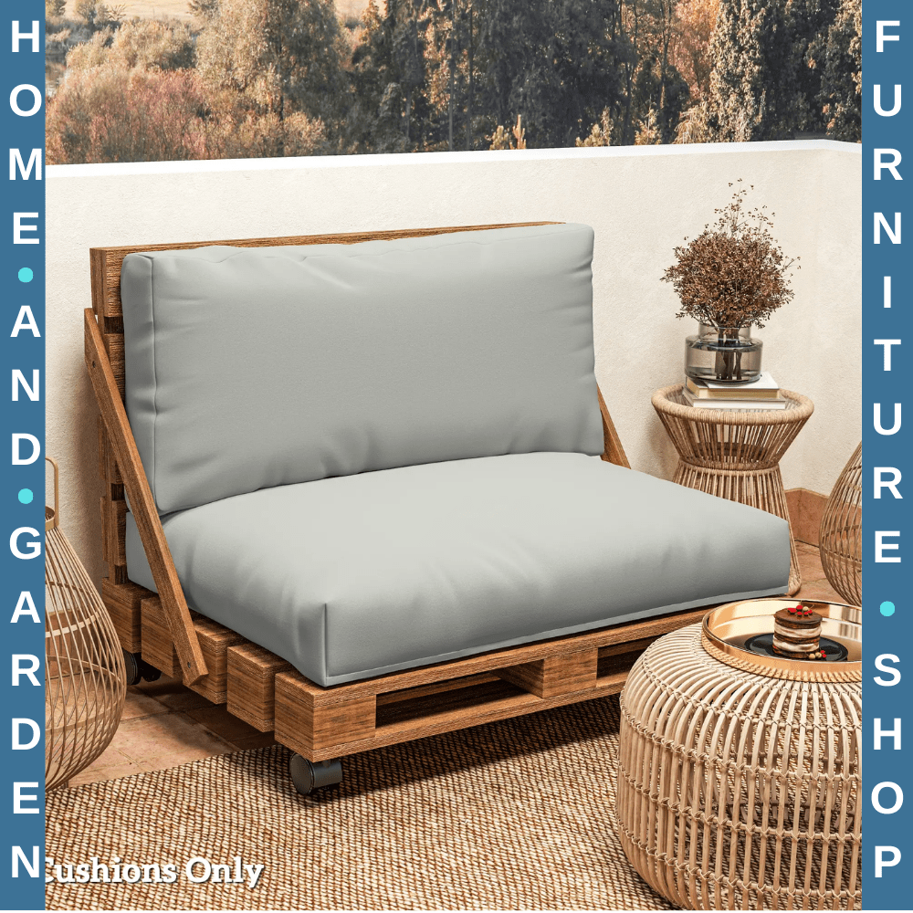2 Seater Pallet Furniture Cushions 20 cm Thick Outdoor Seat Pads UPF20 220gsm - Home and Garden Furniture Shop - rustic - furniture